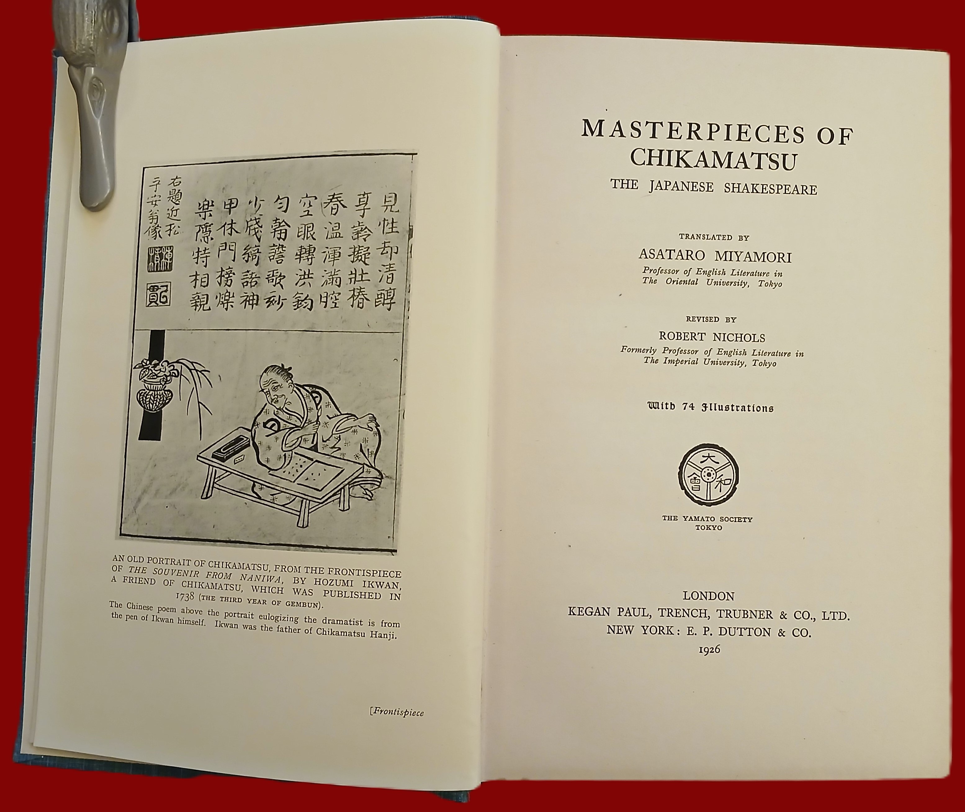 Masterpieces of Chikamatsu, the japanese Shakespeare.