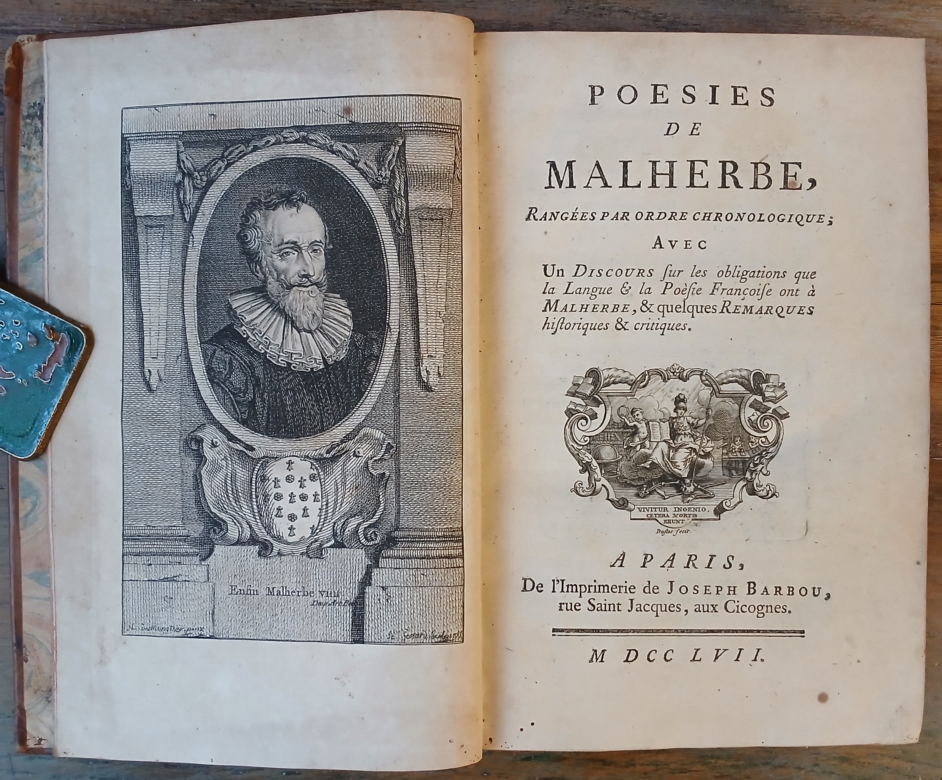 Poesies de Malherbe, rangées par ordre chronologique. Avec un Discours …