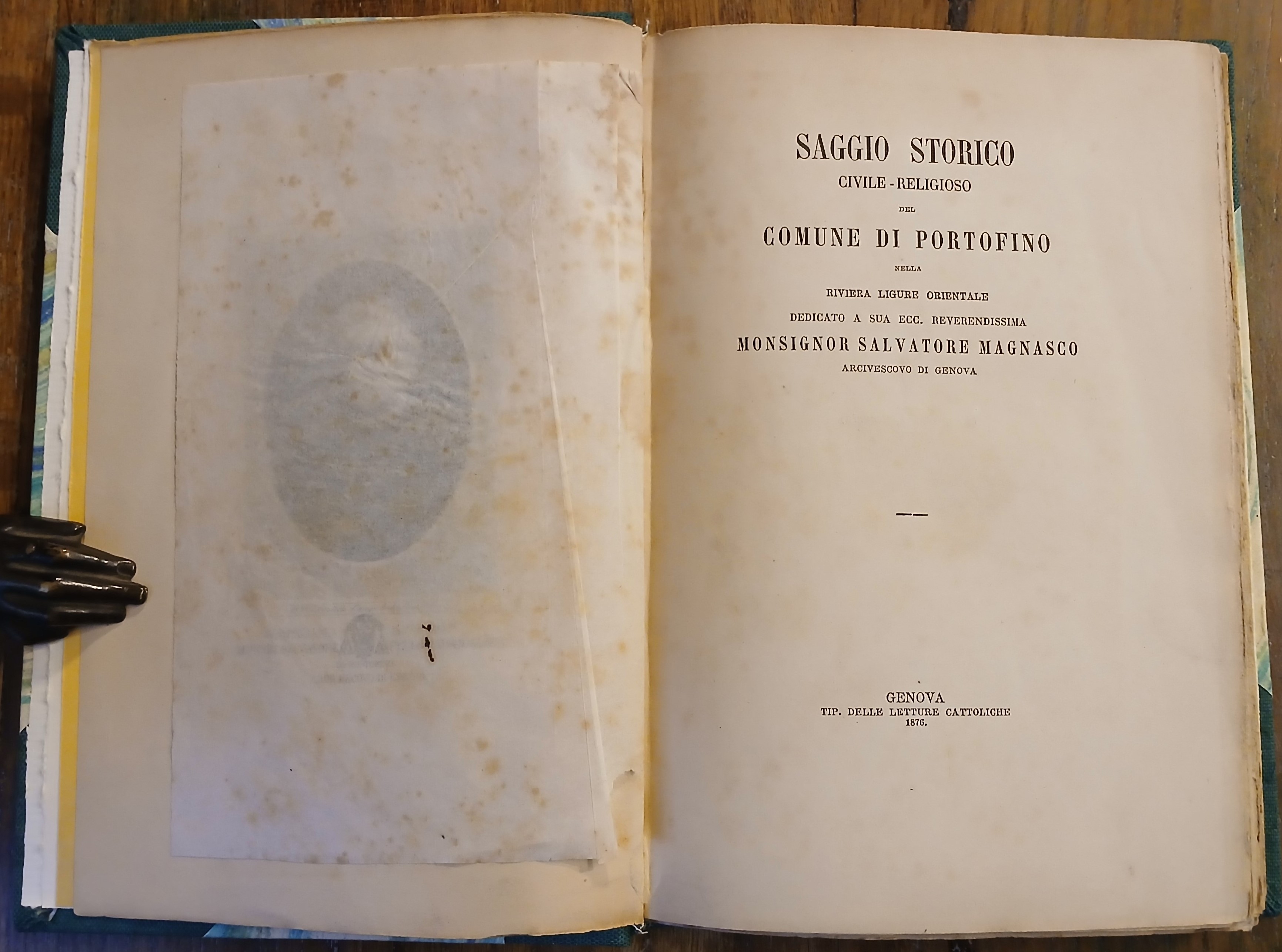 Saggio storico civile-religioso del Comune di Portofino nella Riviera ligure …