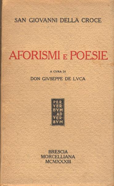 AFORISMI E POESIE