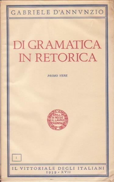 DI GRAMMATICA IN RETORICA