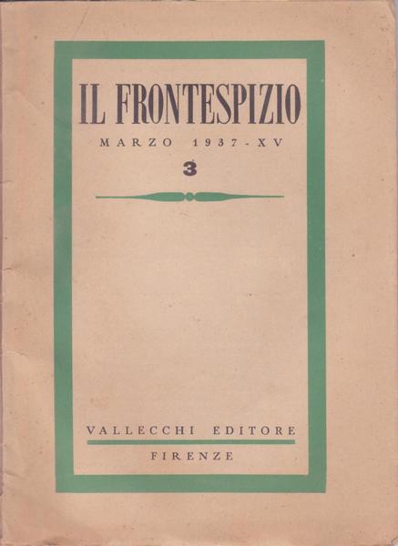 IL FRONTESPIZIO - 1937 - N.3