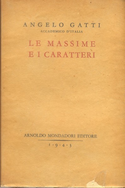 LE MASSIME E I CARATTERI