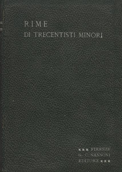 RIME DI TRECENTISTI MINORI