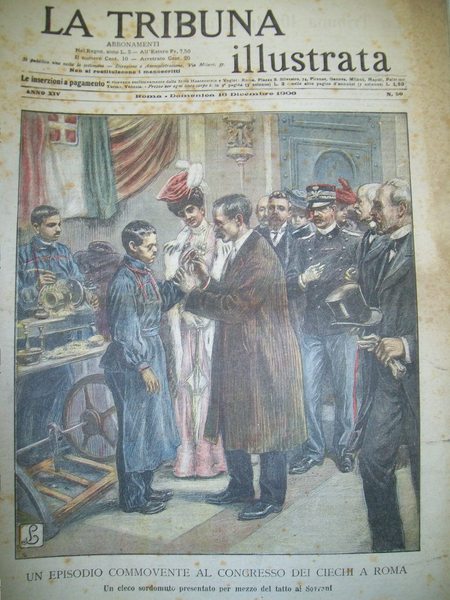 Un Episodio Commovente al Congresso Dei Ciechi a Roma. Anticlericali …