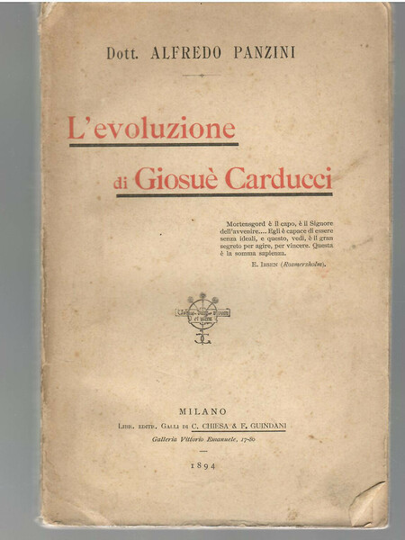 L'evoluzione di Giosuè Carducci