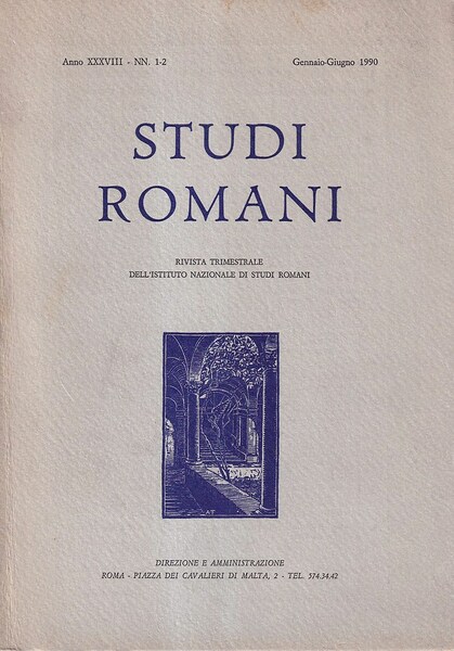 Studi Romani. Rivista trimestrale dell'istituto nazionale di studi romani. Anno …