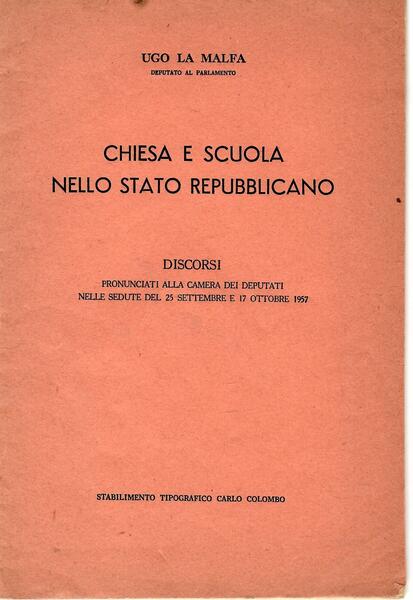 Chiesa e Scuola Nello Stato Repubblicano