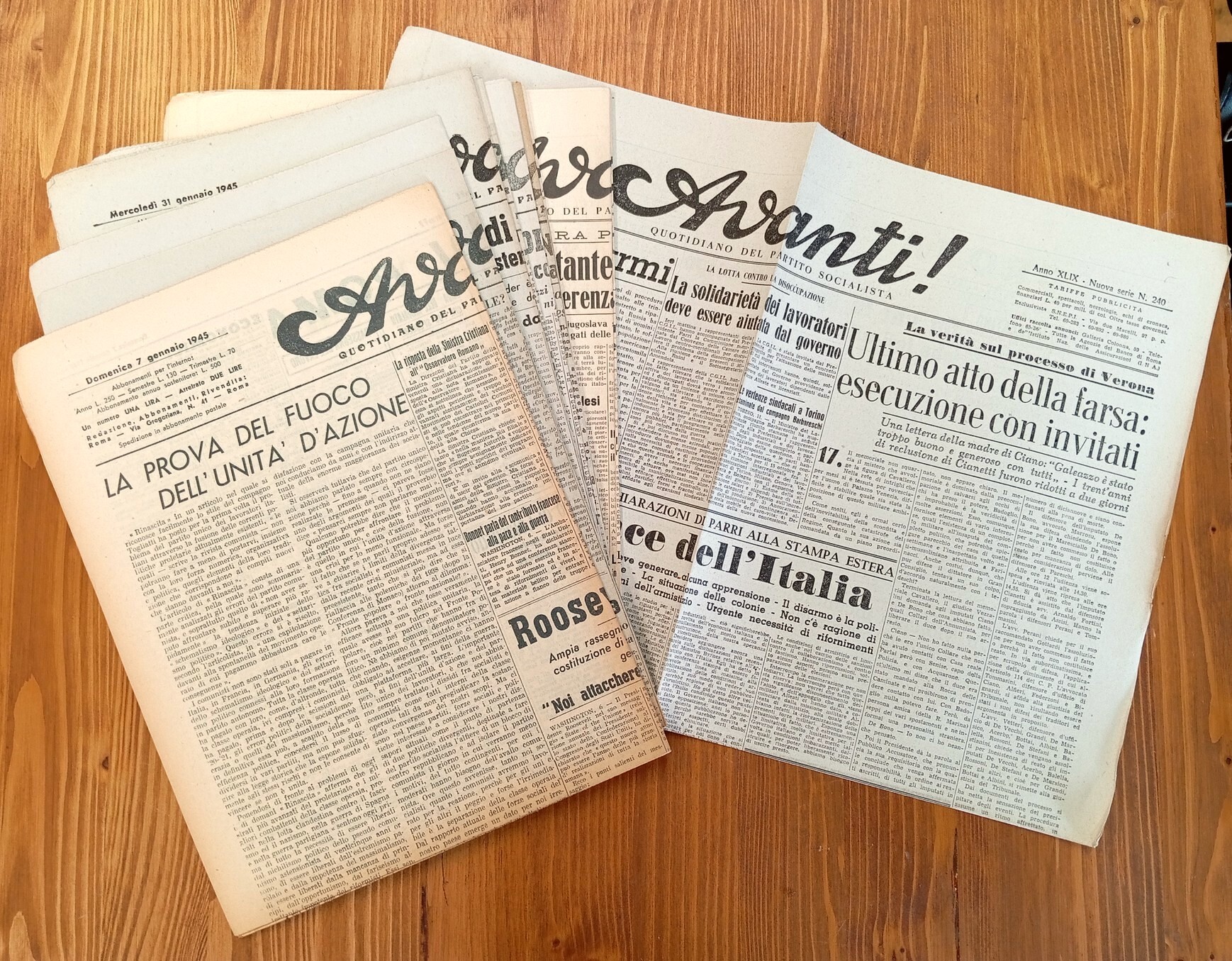 Avanti! Quotidiano del Partito Socialista Italiano di unità proletaria - …