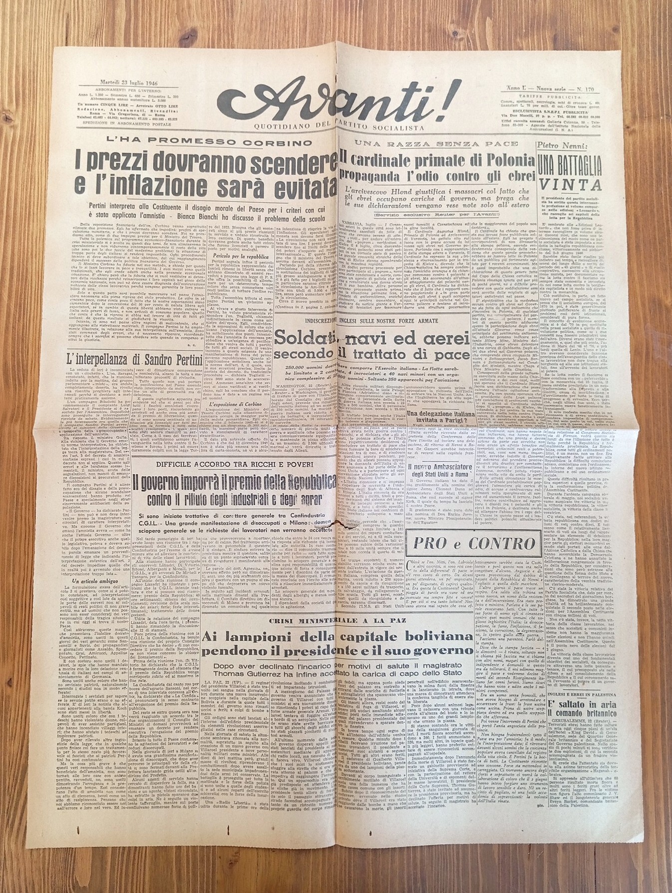 Avanti! Quotidiano del Partito Socialista Italiano di unità proletaria - …