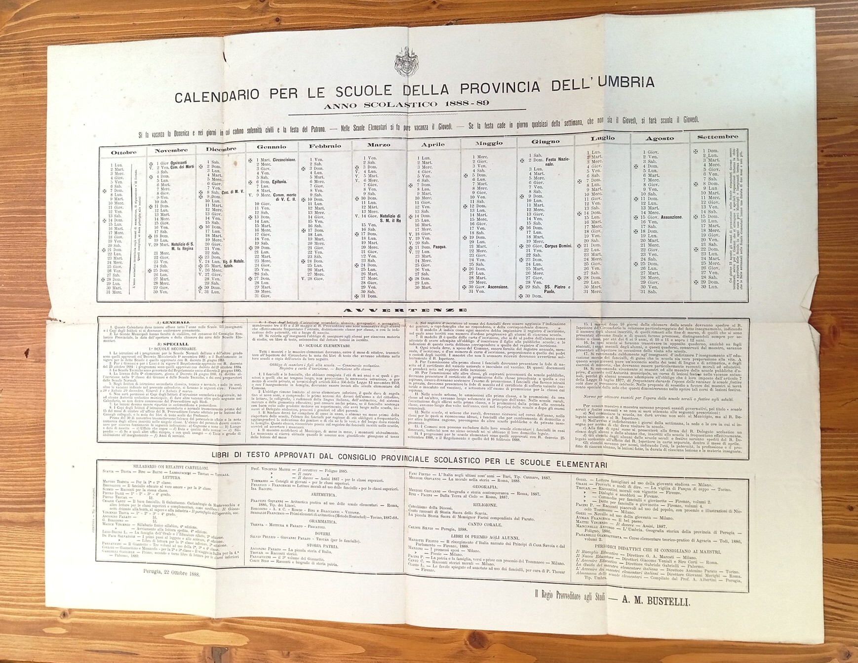 Calendario per le scuole della Provincia dell'Umbria - anno scolastico …