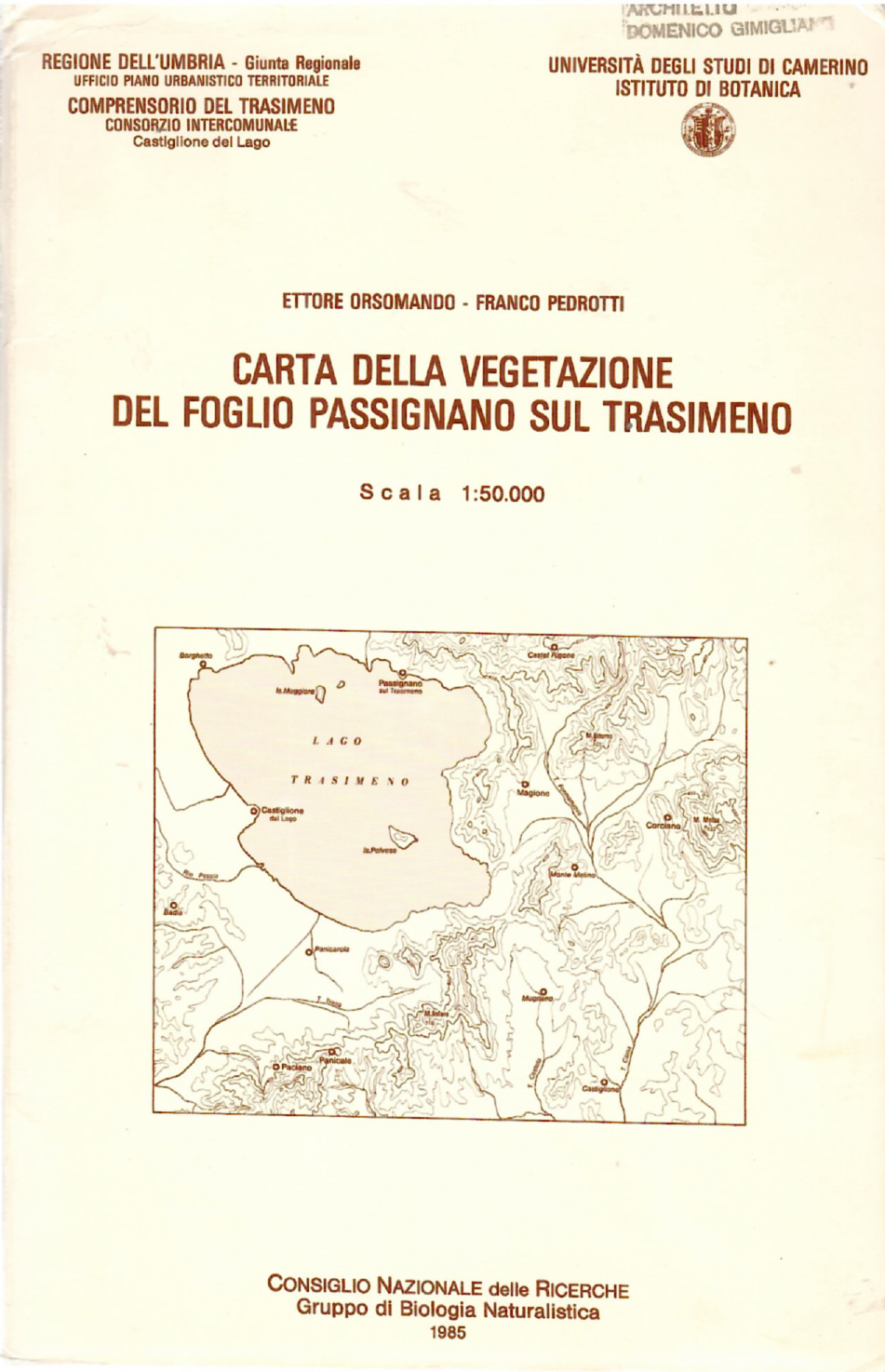 Carta Della Vegetazione Del Foglio Passignano Sul Trasimeno. Scala 1 …
