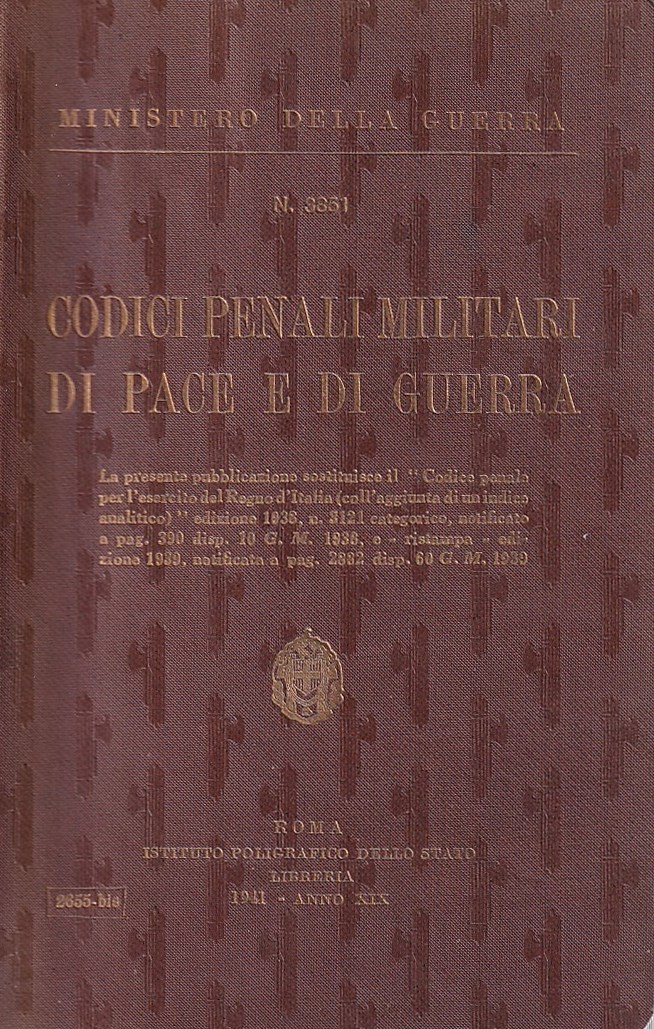 Codici penali militari di pace e di guerra