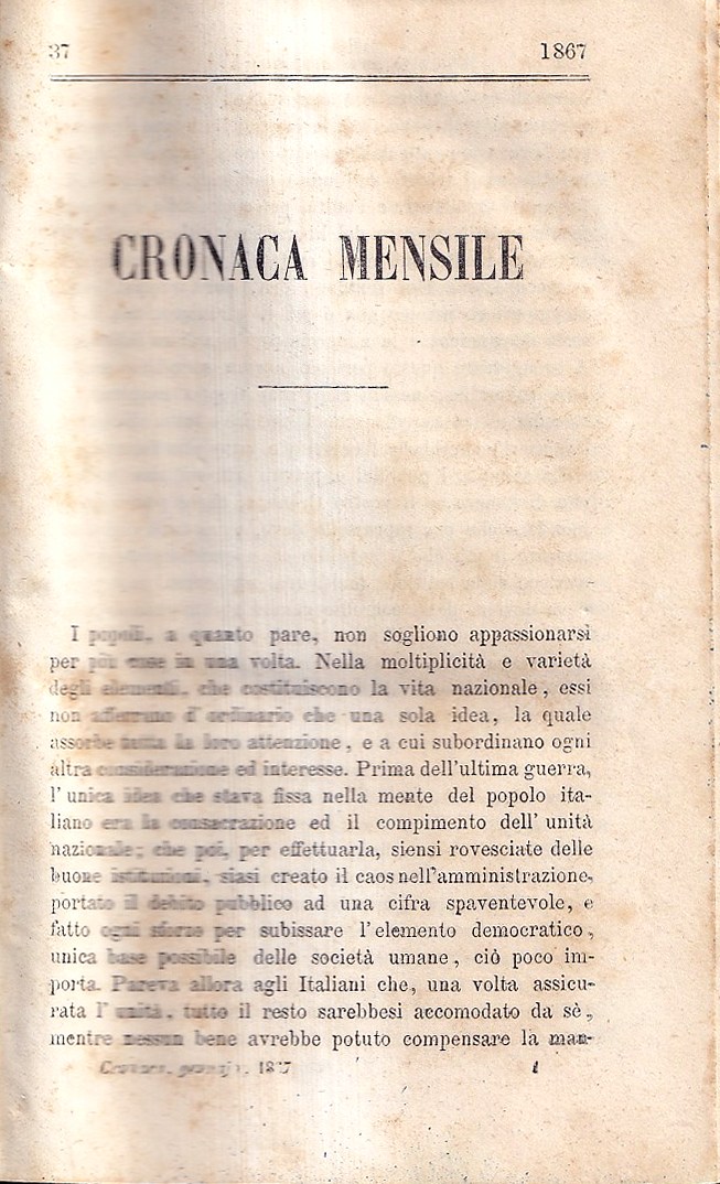 Cronaca Mensile 1866-1867