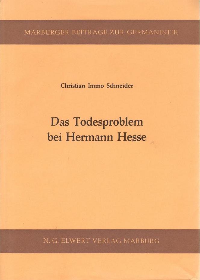 Das Todesproblem Bei Hermann Hesse
