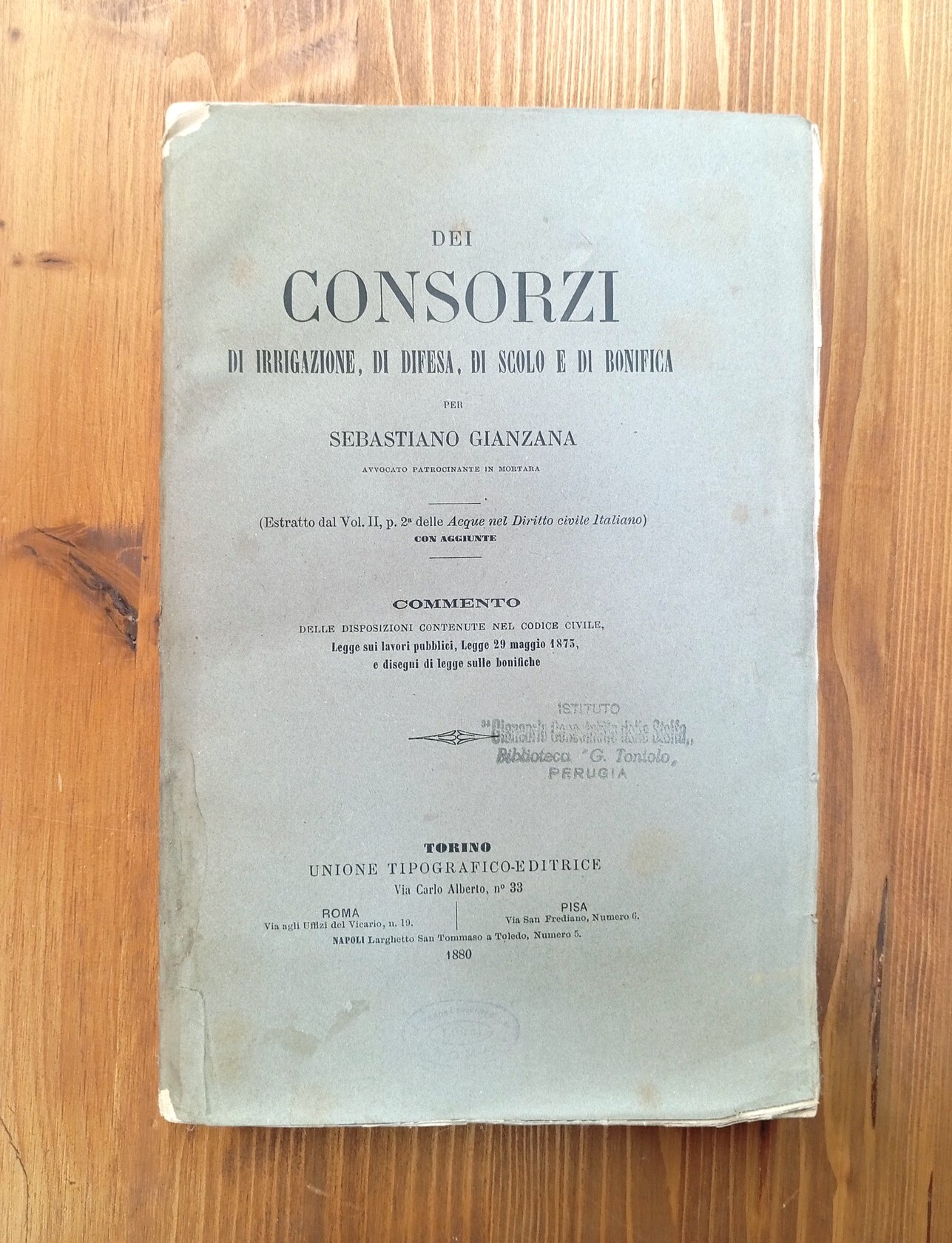 Dei consorzi di difesa, di irrigazione, di scolo e di …