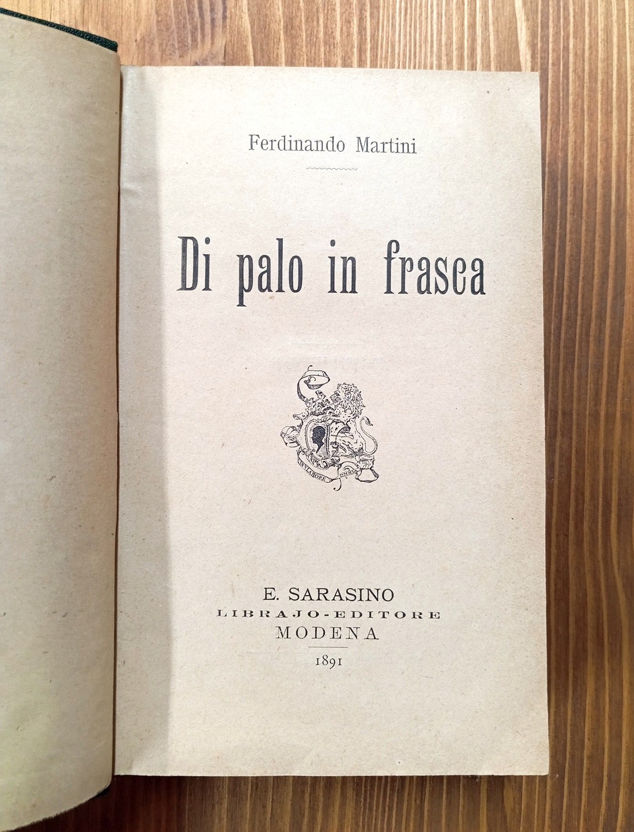 Di palo in frasca / Le disarmonie della natura umana …