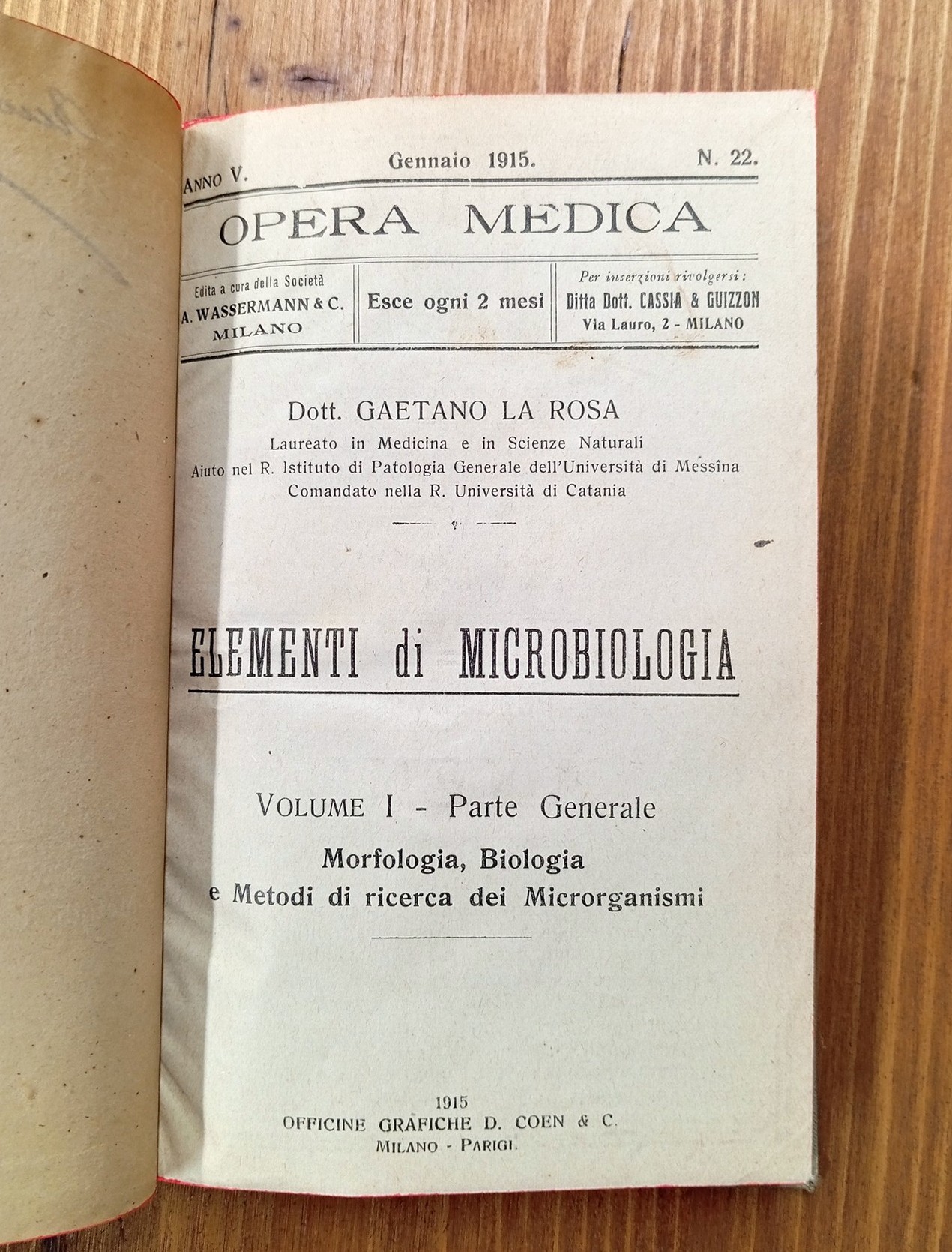 Elementi di microbiologia - Vol. I: Parte generale. Morfologia, biologia …