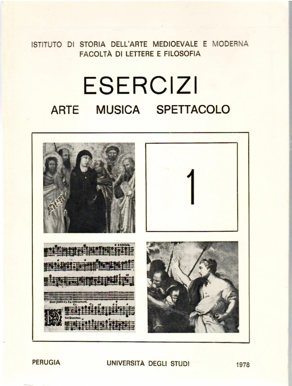 Esercizi. Arte, Musica, Spettacolo. N^ 1