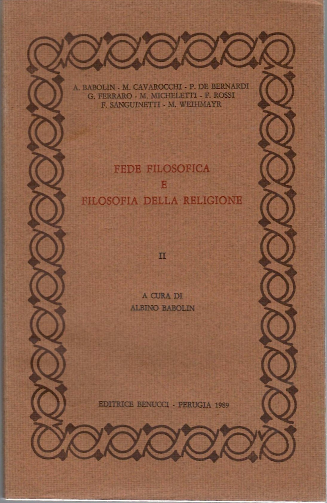Fede Filosofica e Filosofia Della Religione