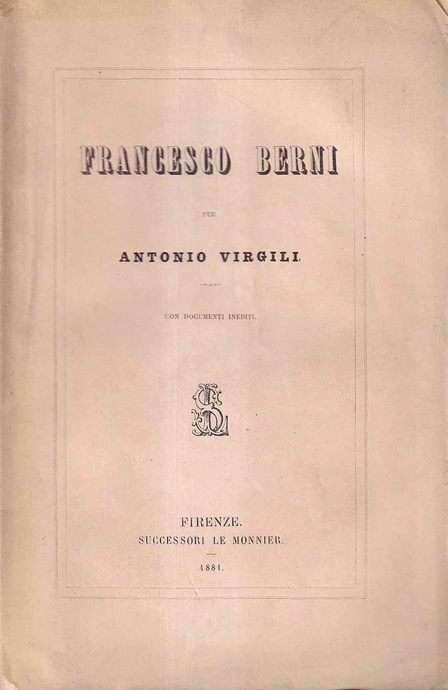 Francesco Berni - con documenti inediti