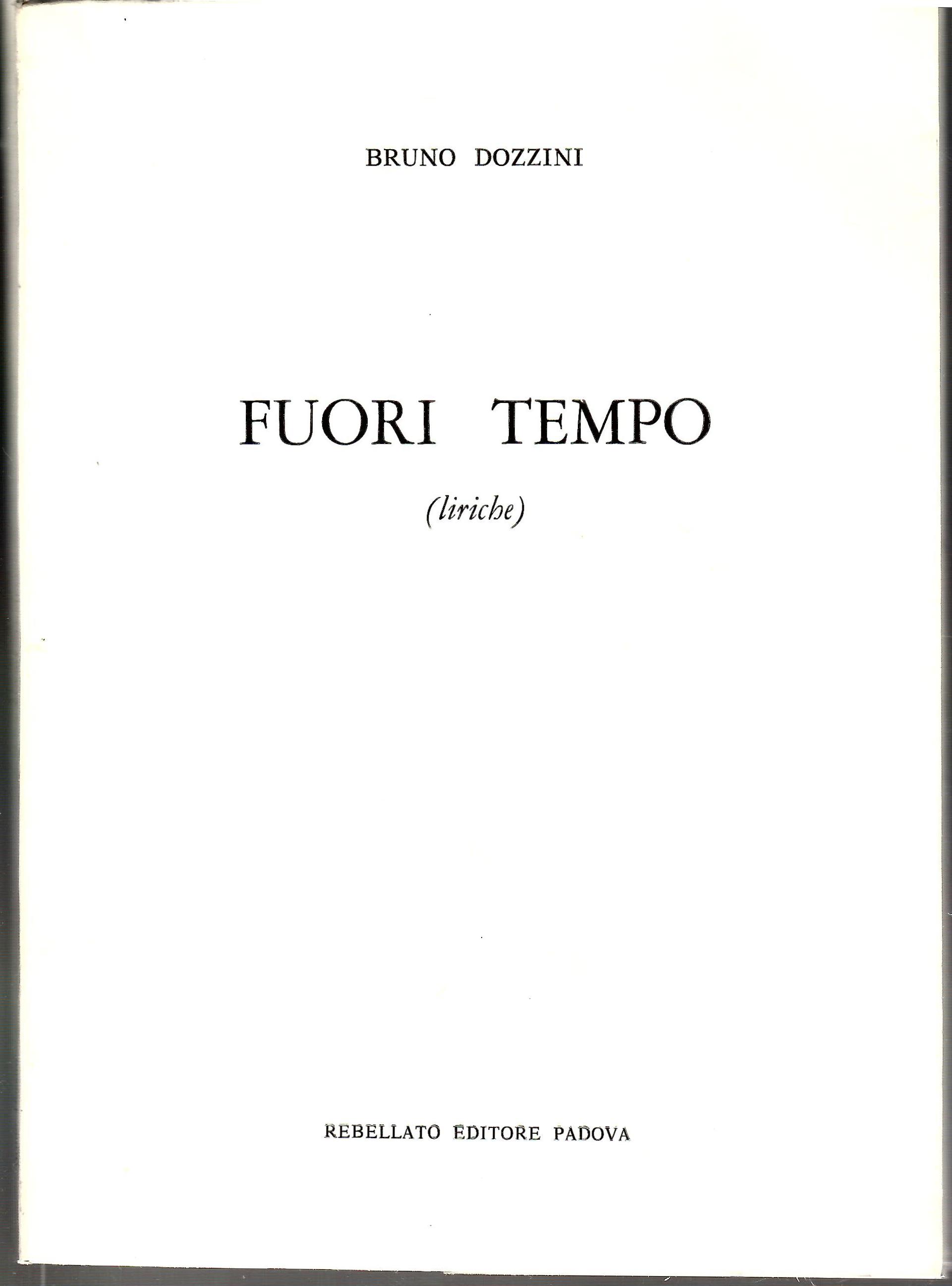 Fuori Tempo (liriche) 1959-1962