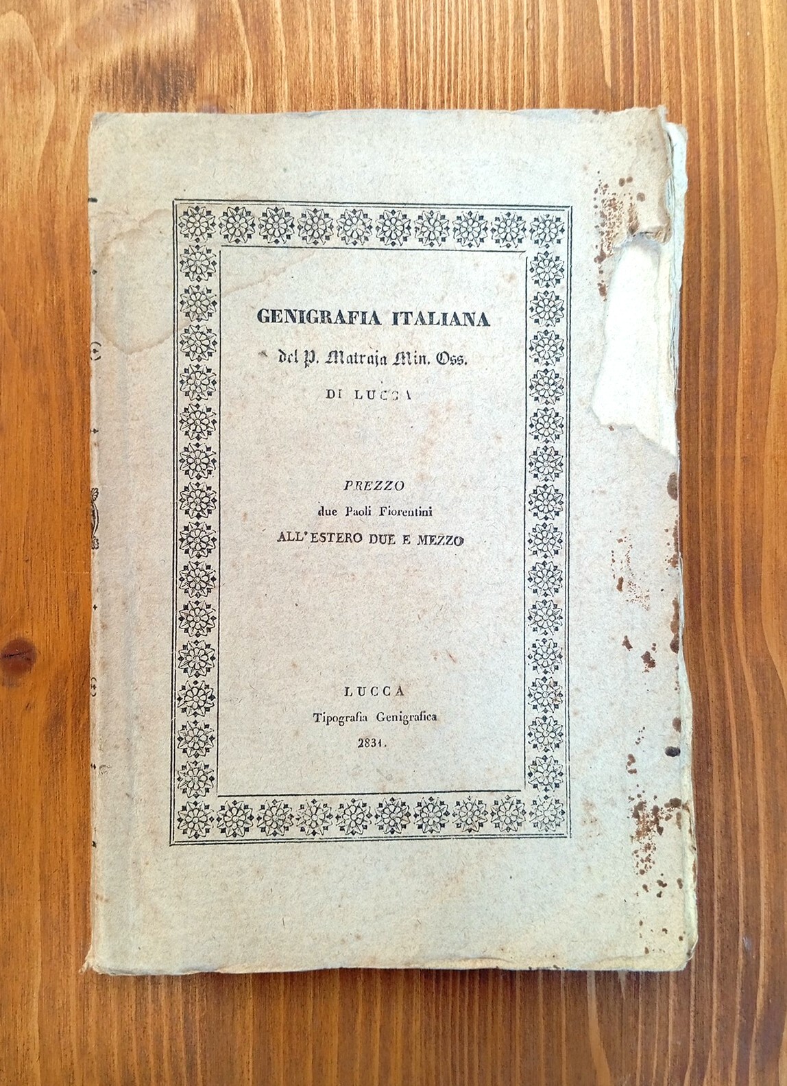 Genigrafia italiana. Nuovo metodo di scrivere quest'idioma affinchè riesca identicamente …