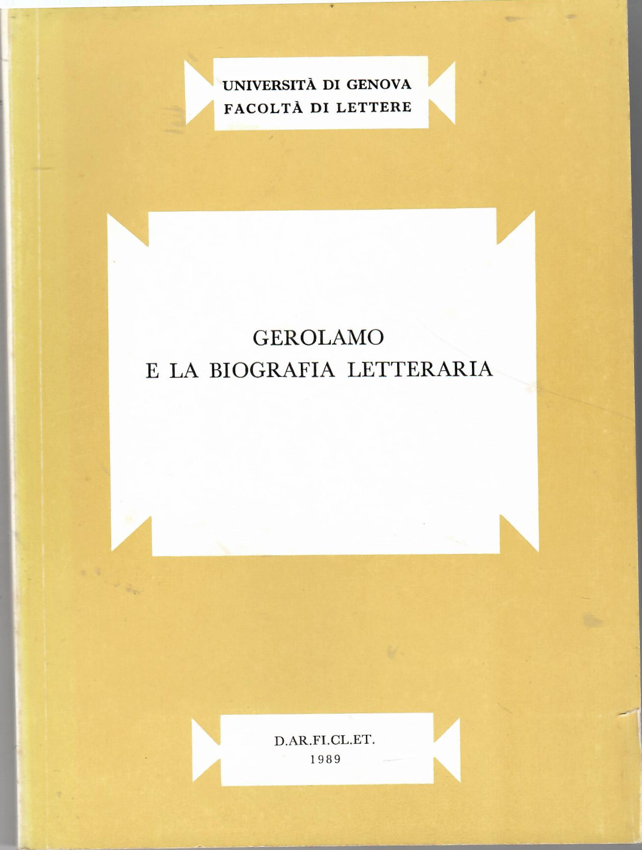 Gerolamo e la biografia letteraria