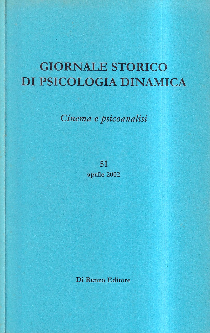 Giornale storico di Psicologia Dinamica - Vol. XXVI, aprile 2002, …