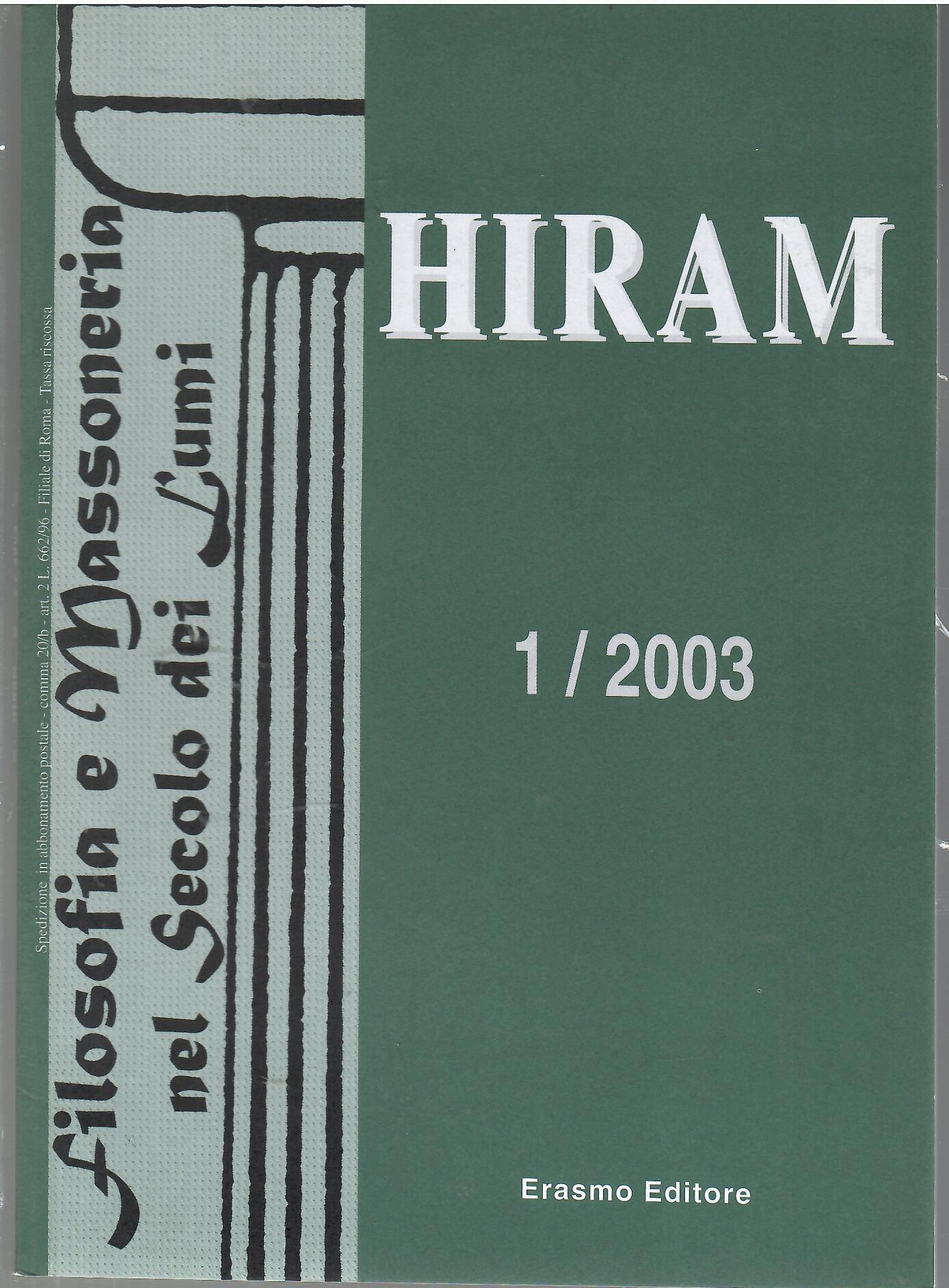 Hiram Rivista del Grande Oriente d'Italia 1/2003