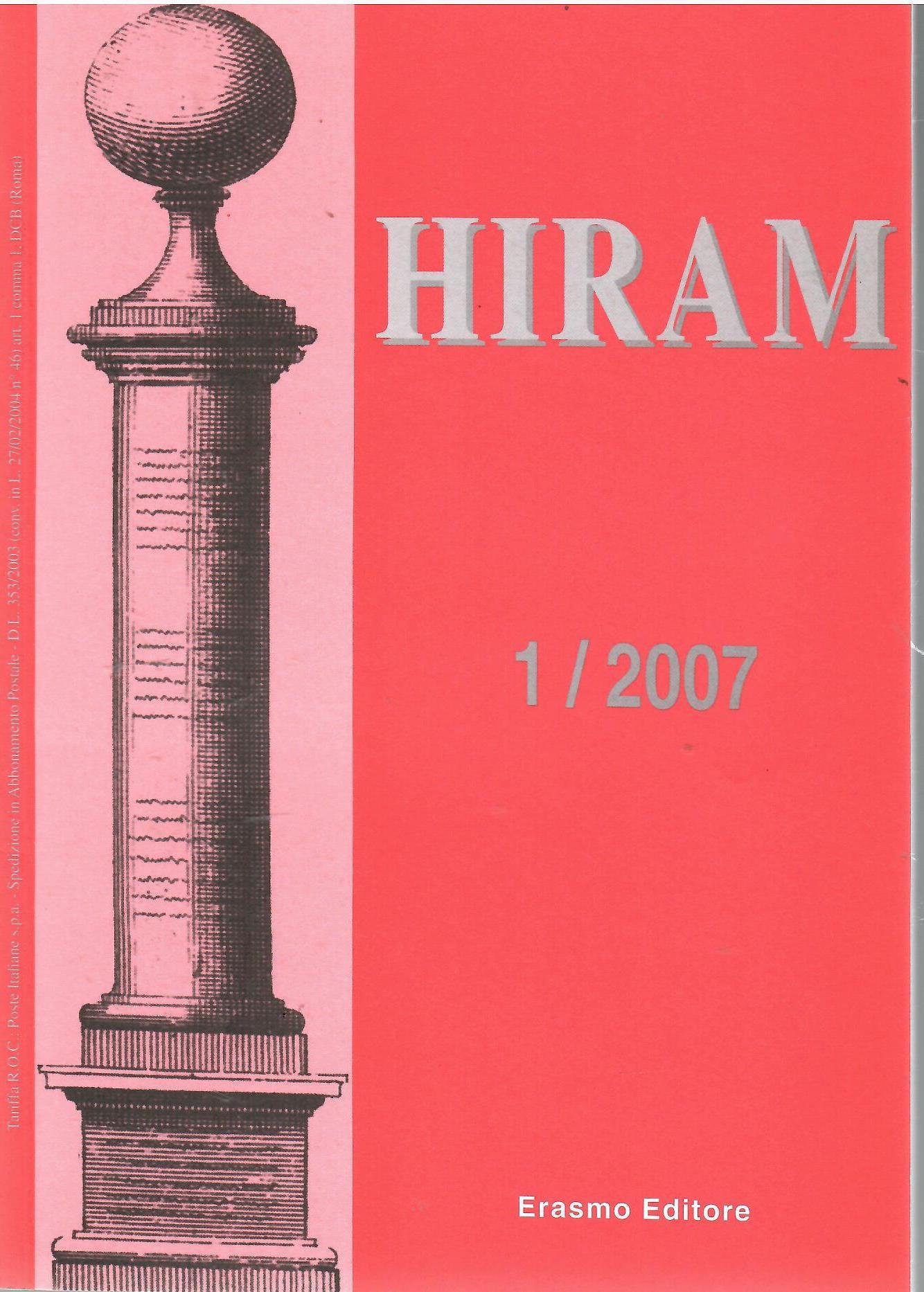 Hiram Rivista del Grande Oriente d'Italia 1/2007