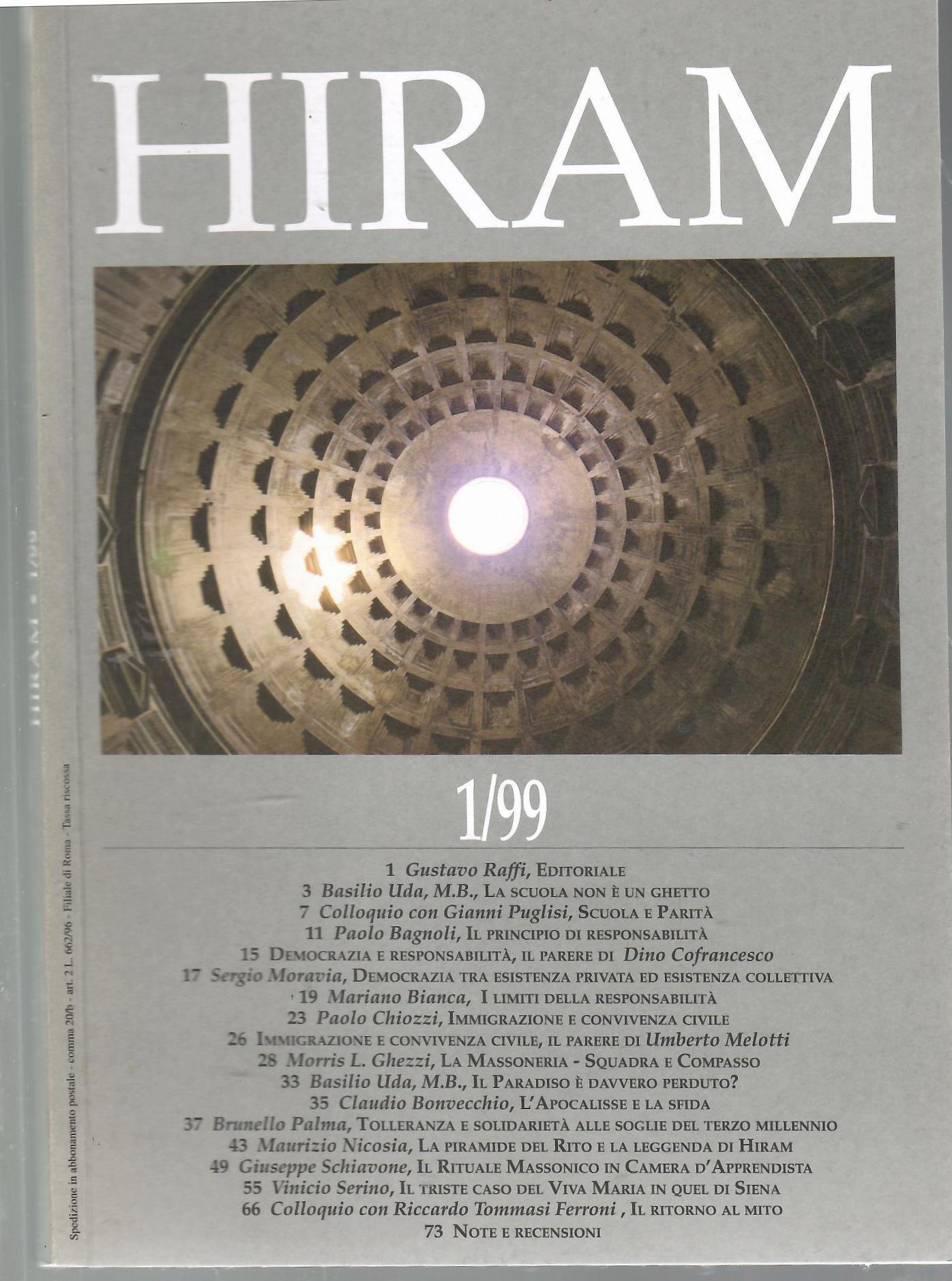 Hiram Rivista del Grande Oriente d'Italia 1/99