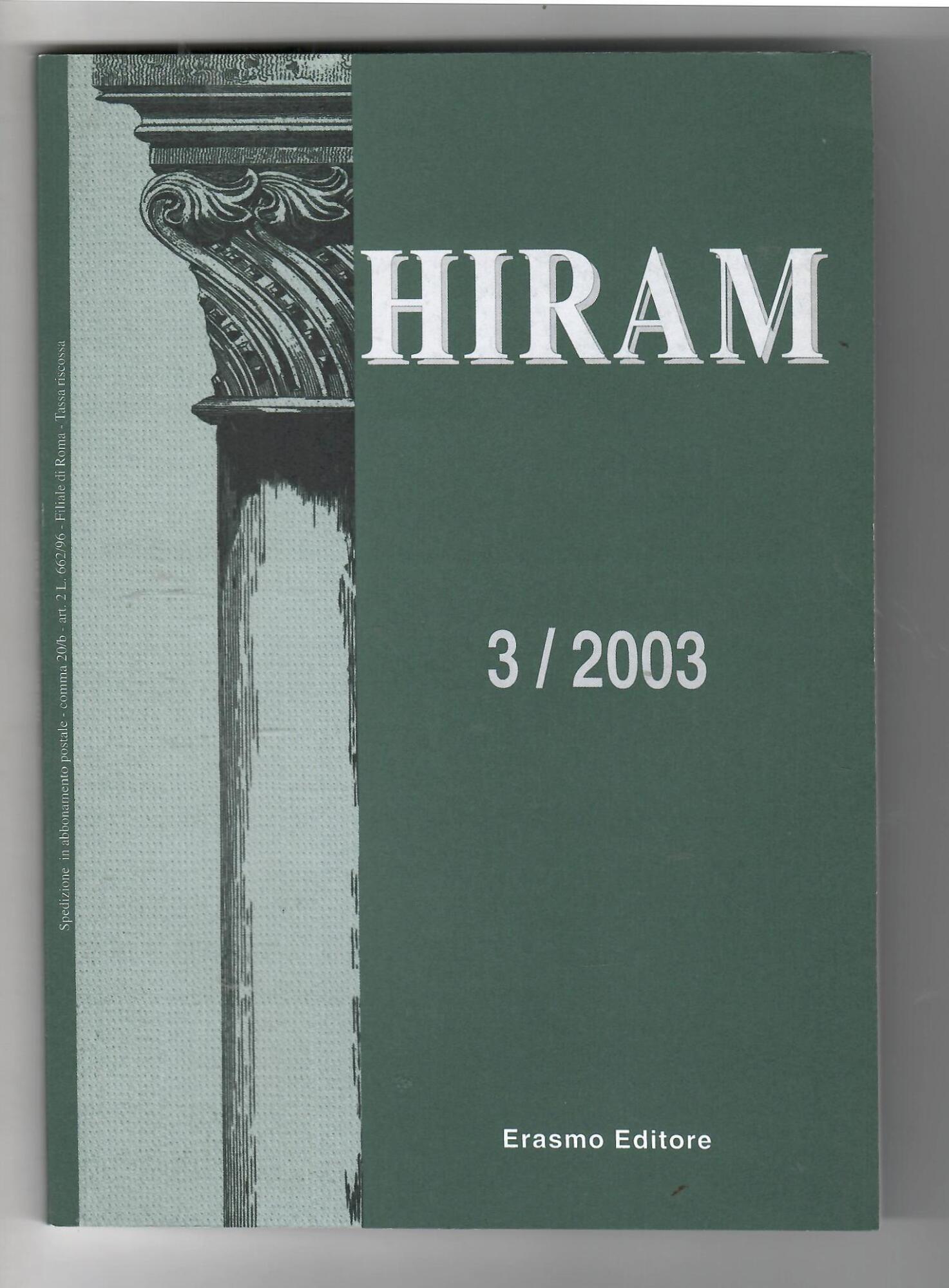 Hiram Rivista del Grande Oriente d'Italia 3/2003