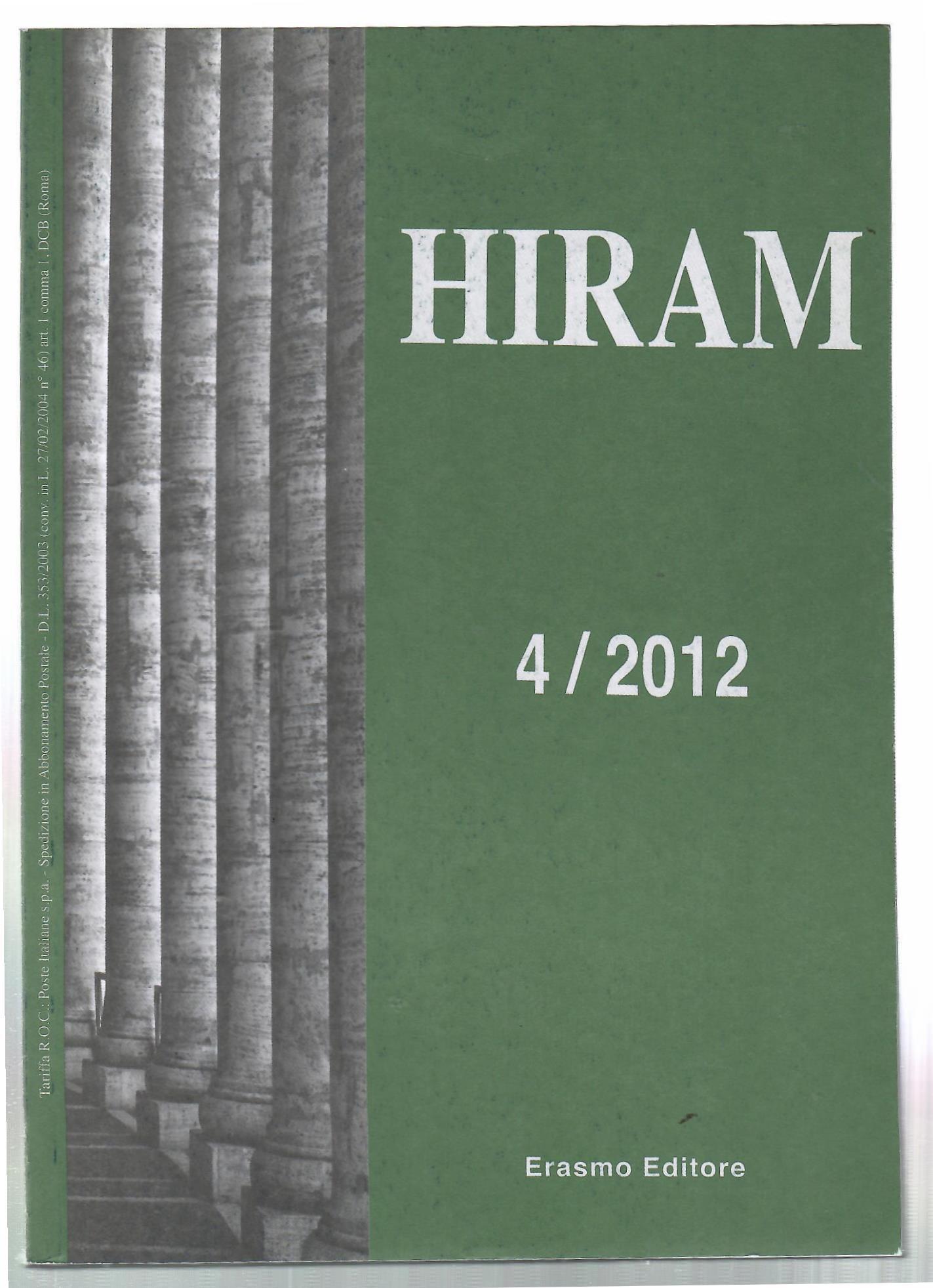 Hiram Rivista del Grande Oriente d'Italia 4/2012