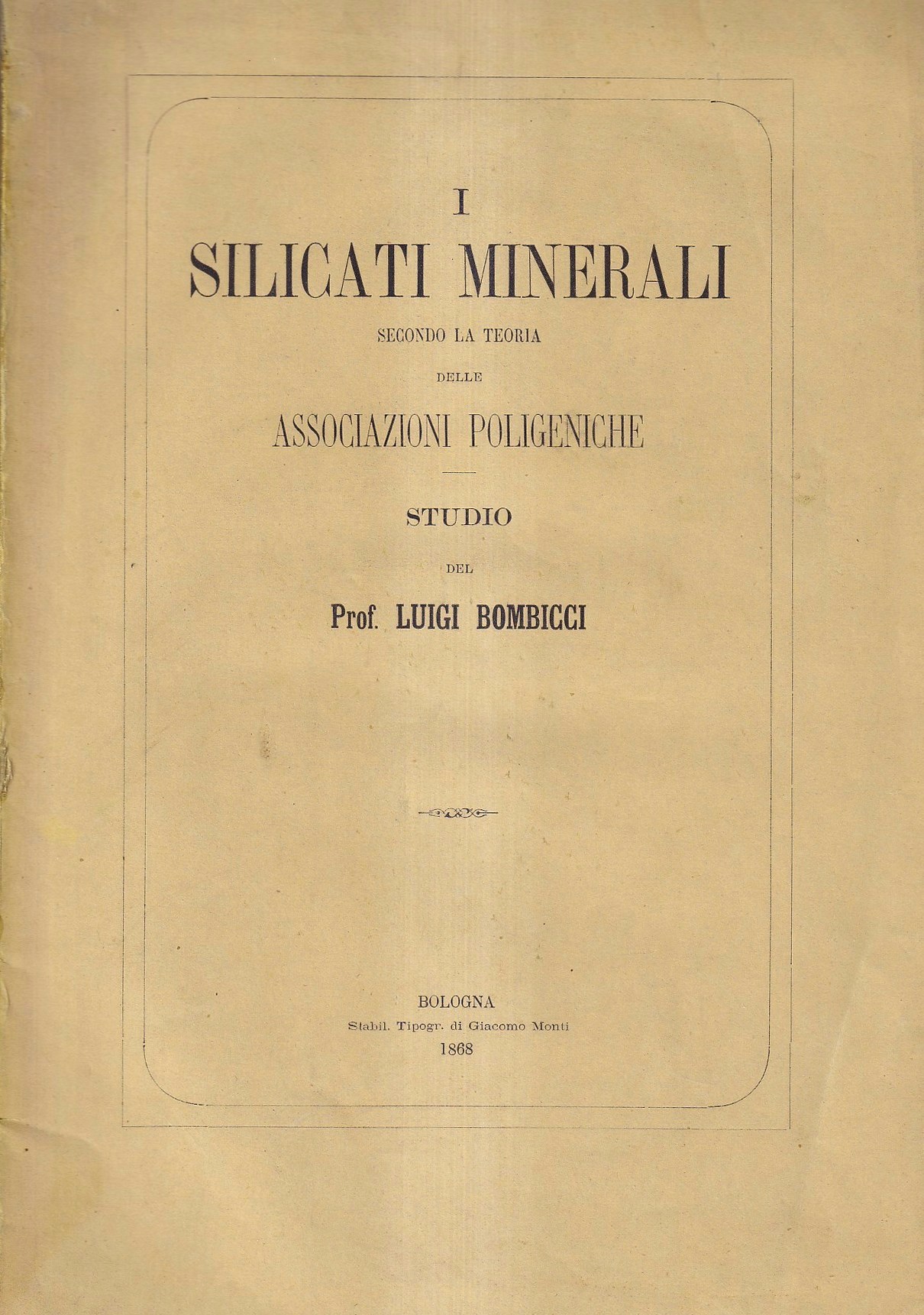 I silicati minerali secondo la teoria delle associazioni poligeniche