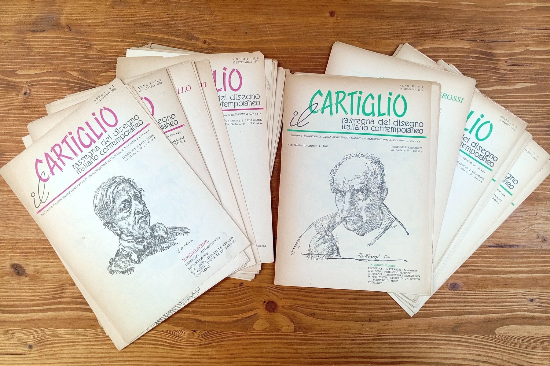 Il Cartiglio. Rassegna del disegno italiano contemporaneo - anno I^ …