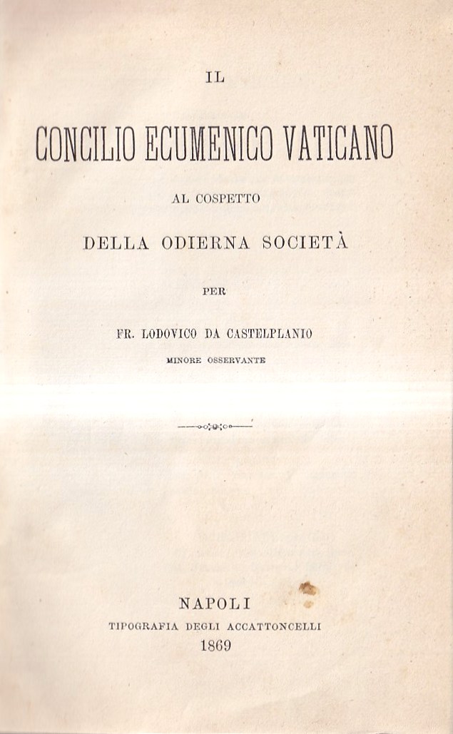 Il Concilio Ecumenico Vaticano al cospetto della odierna società