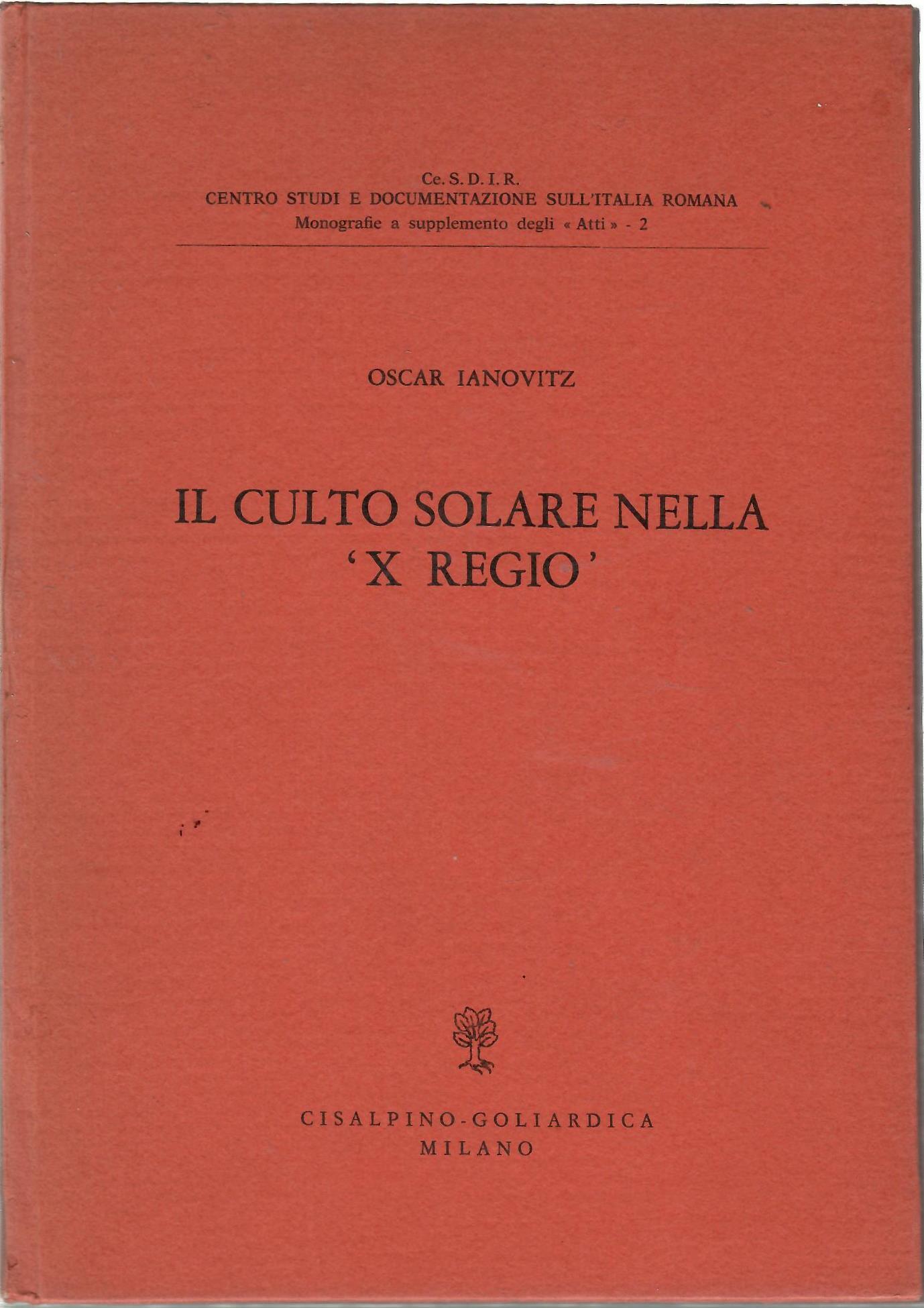 Il culto solare nella X Regio