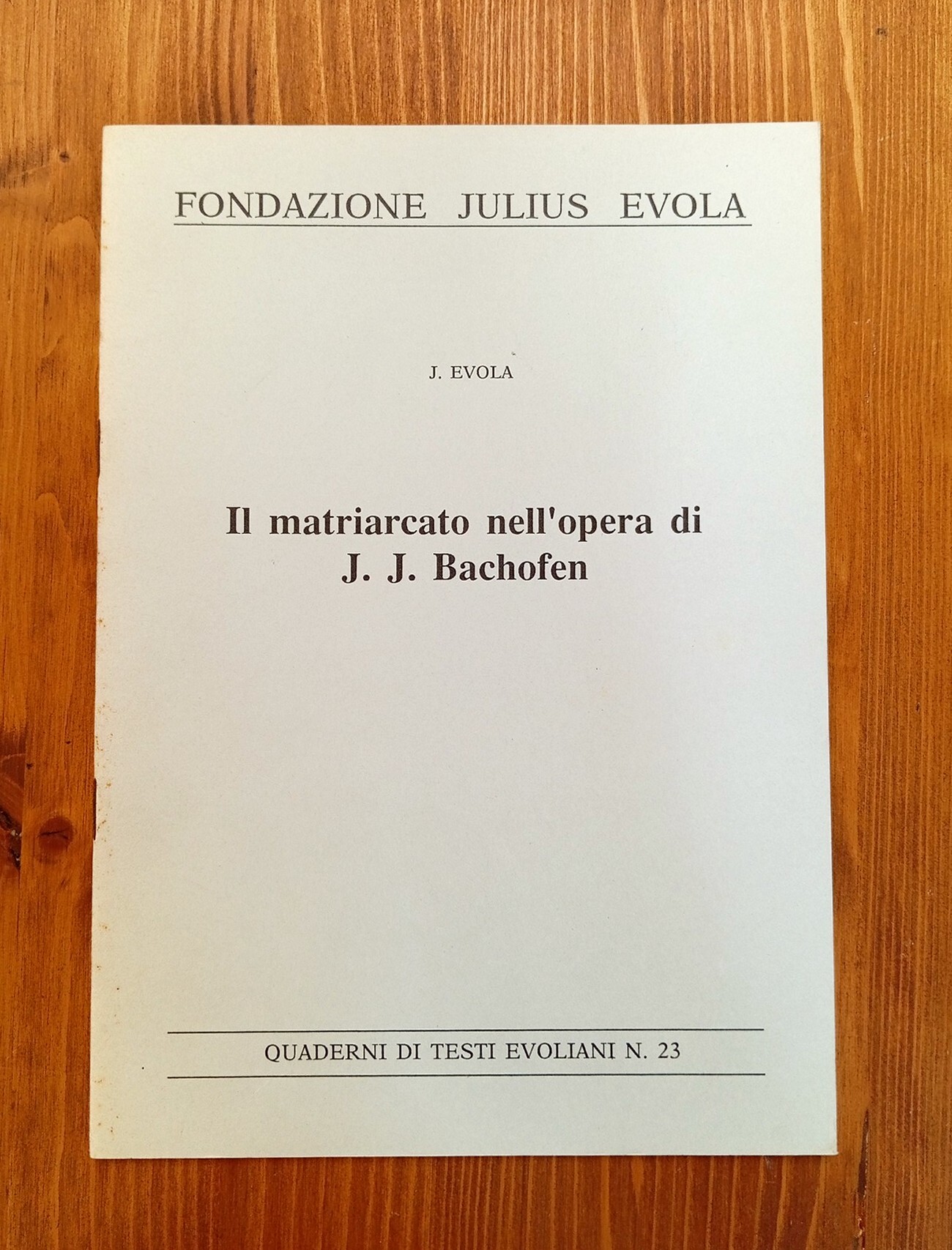 Il matriarcato nell'opera di J. J. Bachofen