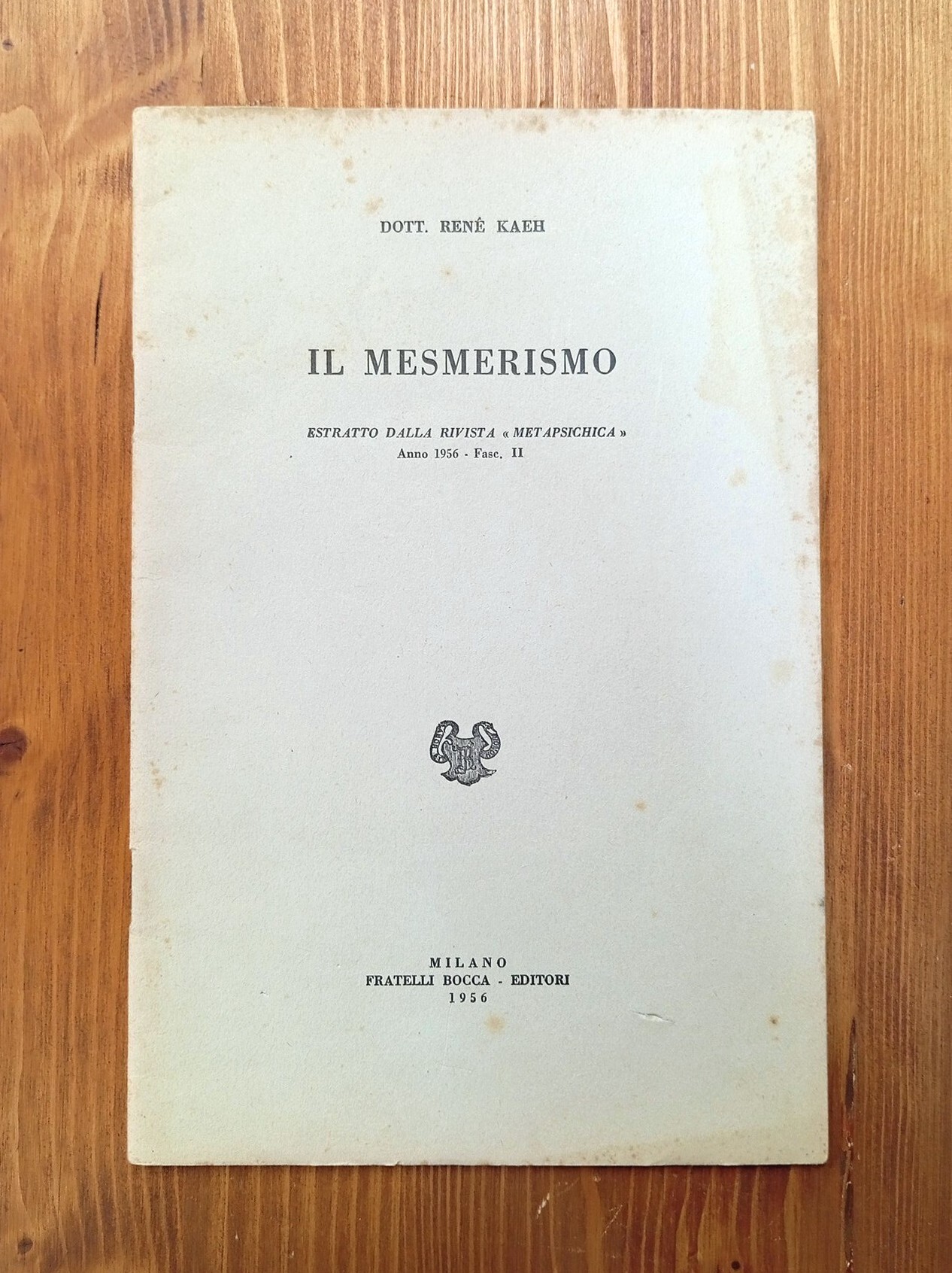 Il mesmerismo [estratto]