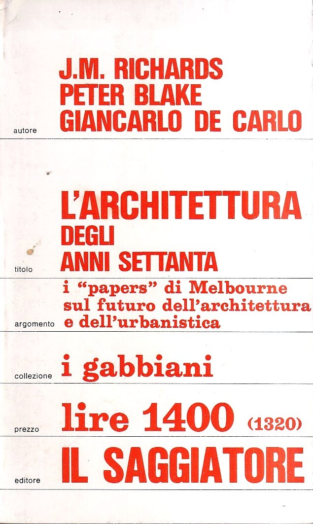 L'architettura degli anni settanta