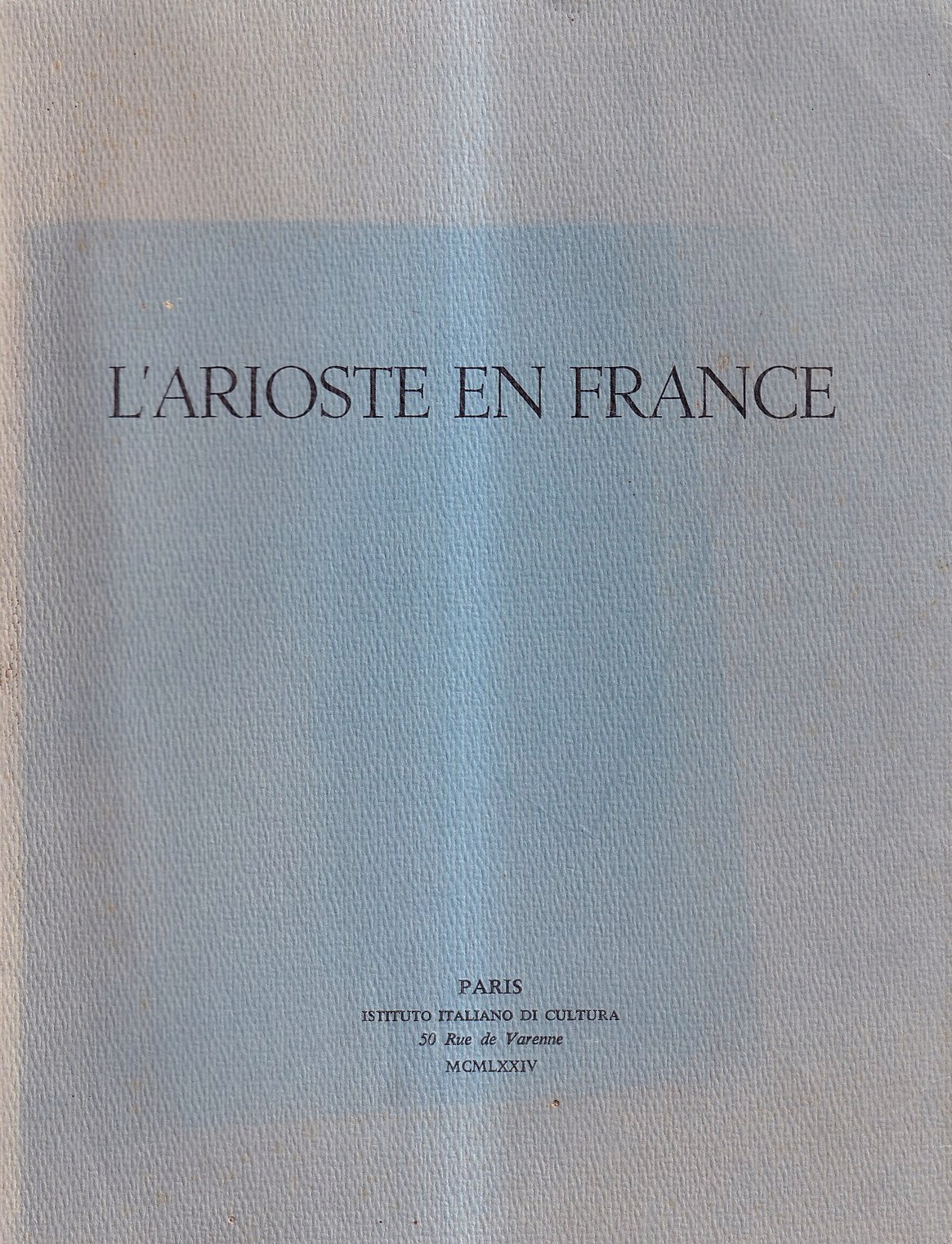 L'Arioste en France