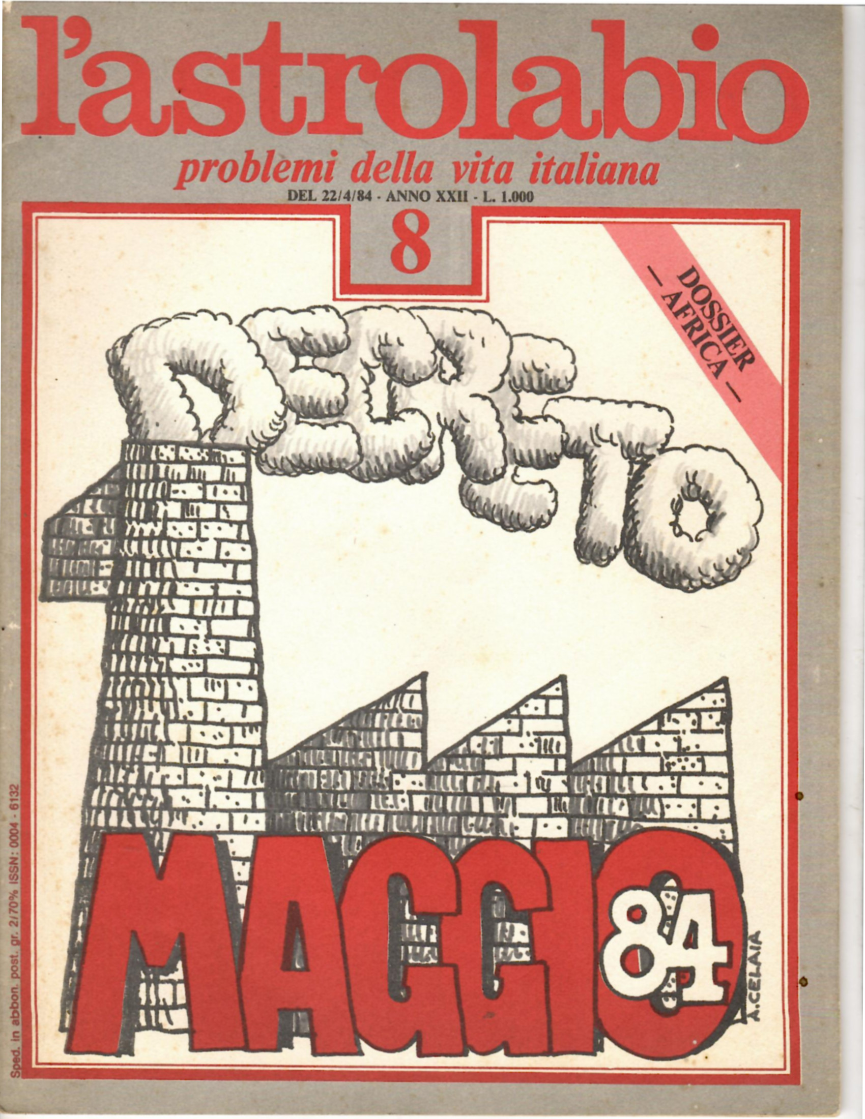 L'Astrolabio Problemi Della Vita Italiana n. 8 1984