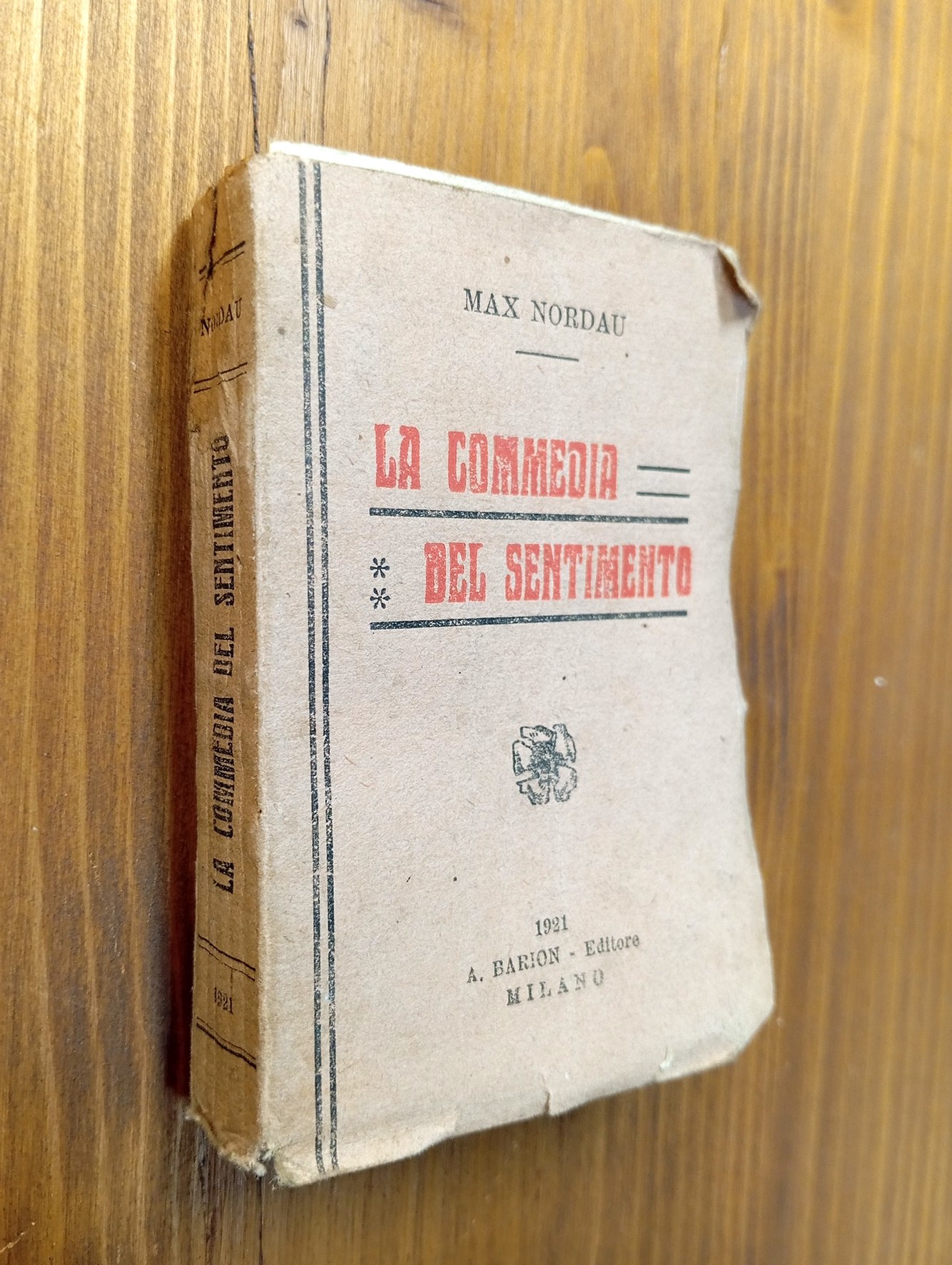 La commedia del sentimento. Romanzo