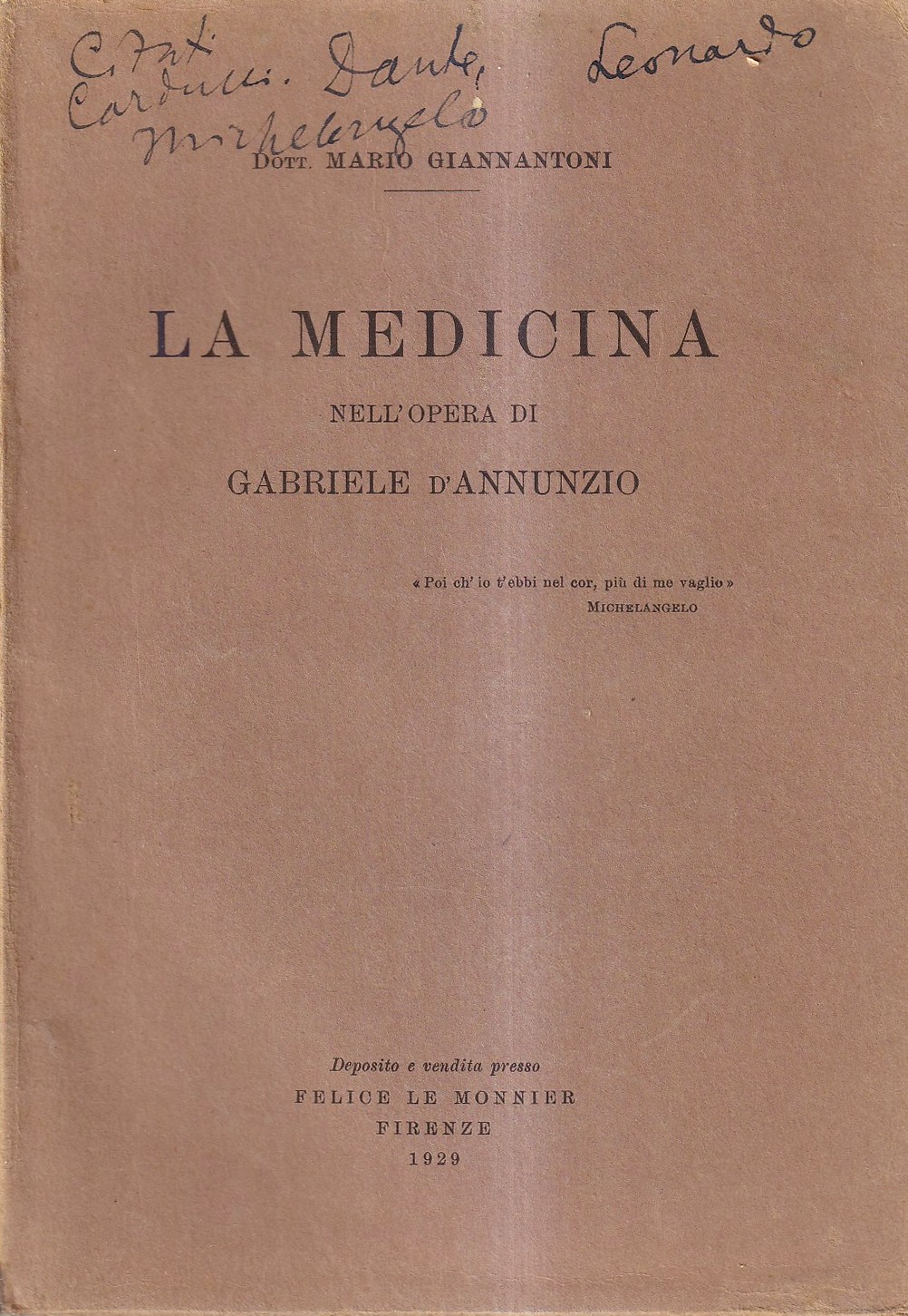 La Medicina Nell'opera Di Gabriele d'Annunzio