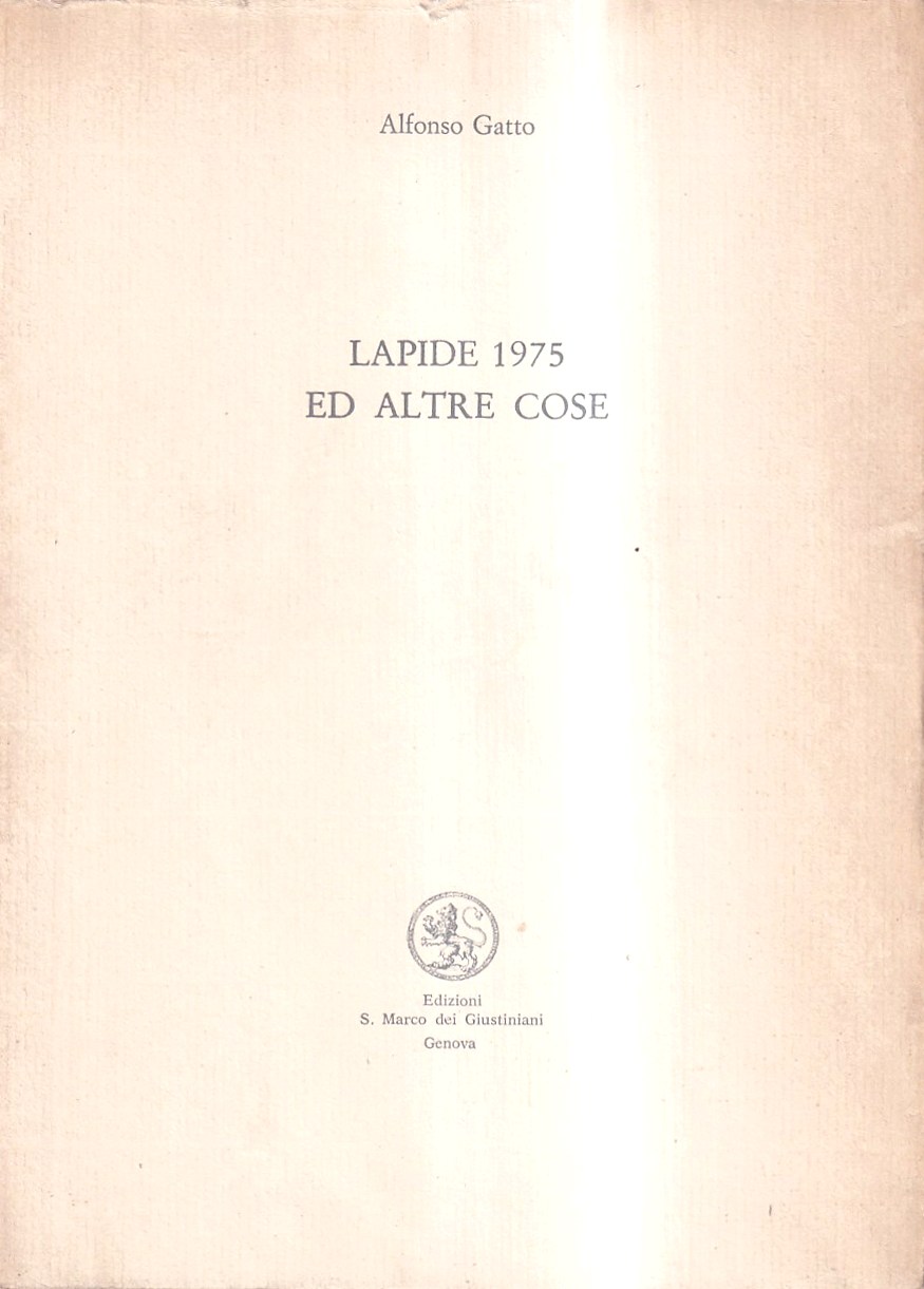 Lapide 1975 ed altre cose