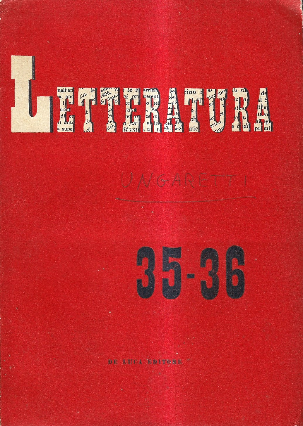 Letteratura. Rivista di lettere e di arte contemporanea - anno …