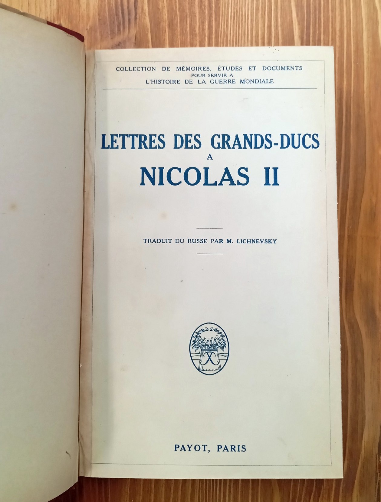 Lettres des Grands-Ducs à Nicolas II