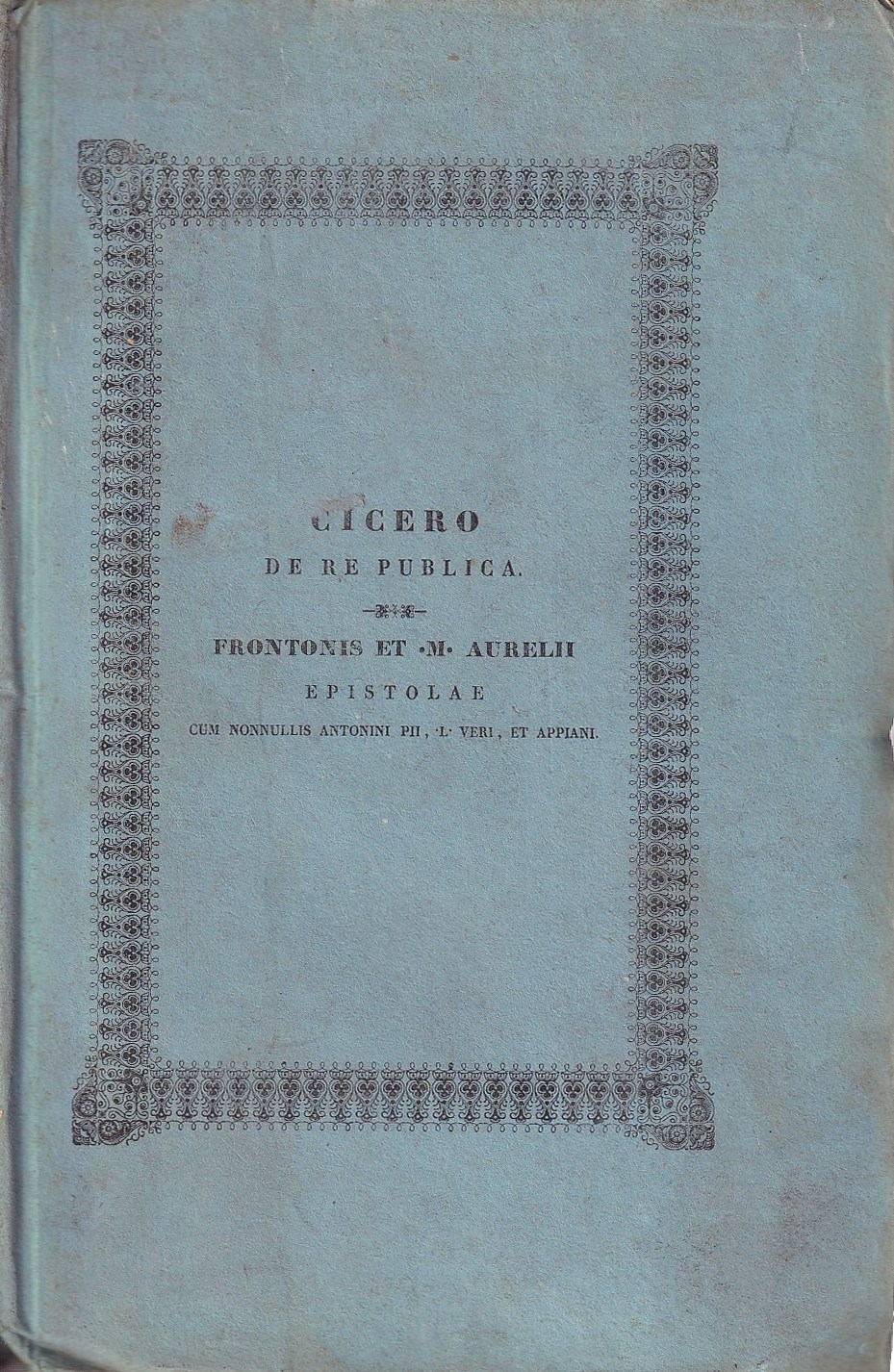 Librorum de re publica - Epistolae - Novem orationum