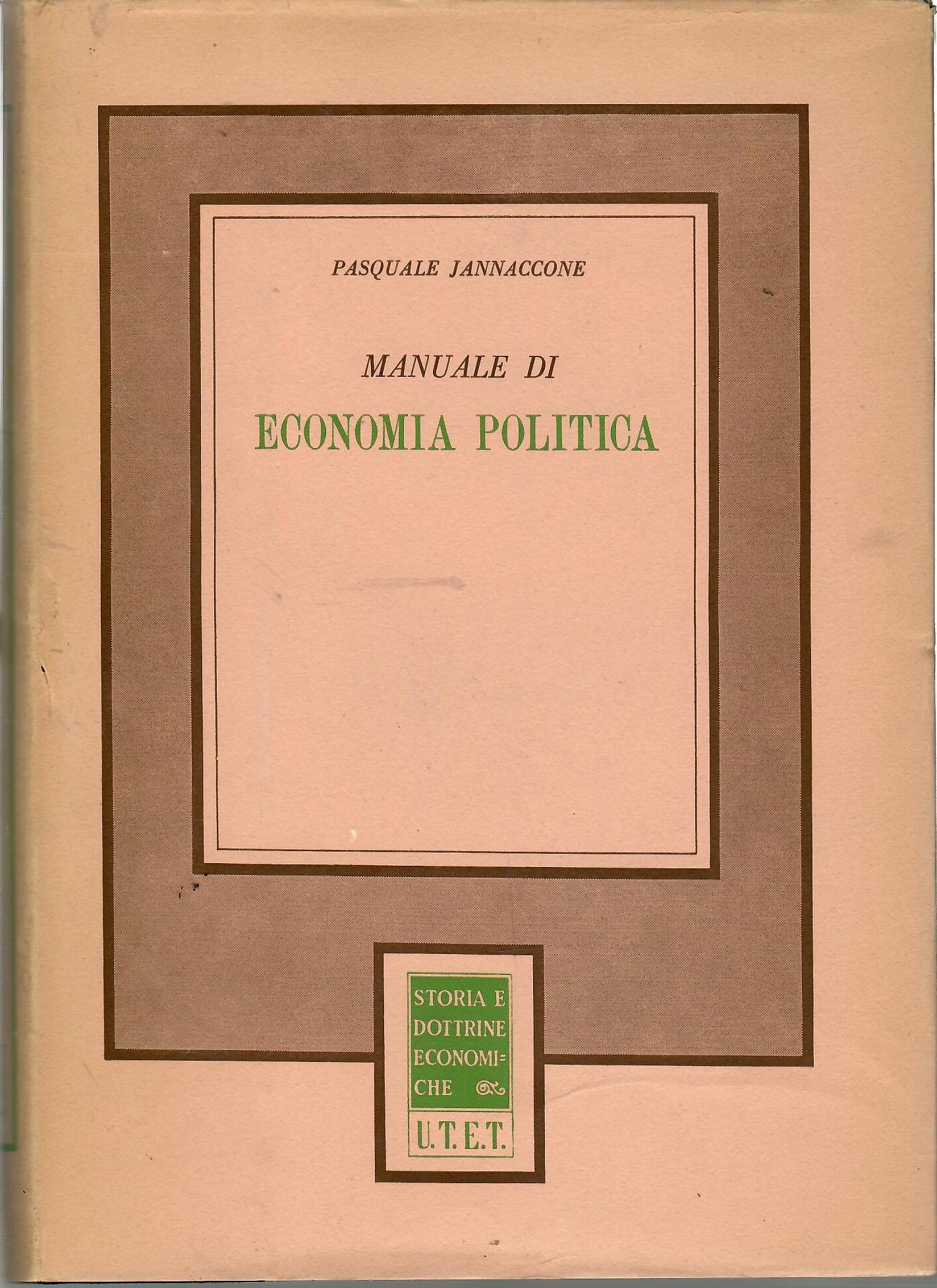 Manuale Di Economia Politica